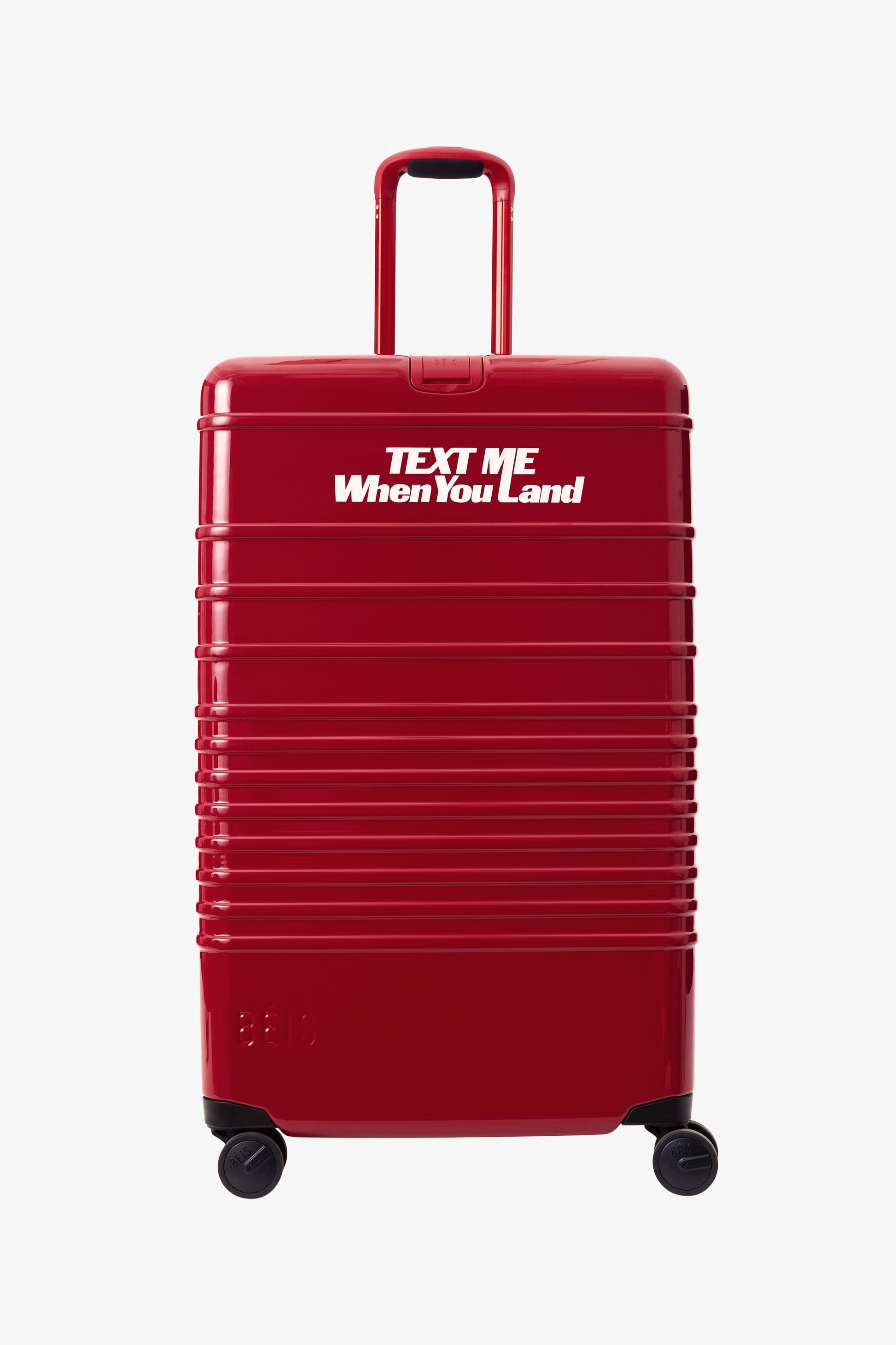 BEIS x Lonely Ghost The Large Check In Roller in Text Me Red Red 29 Large Check in Luggage Large Suitcase