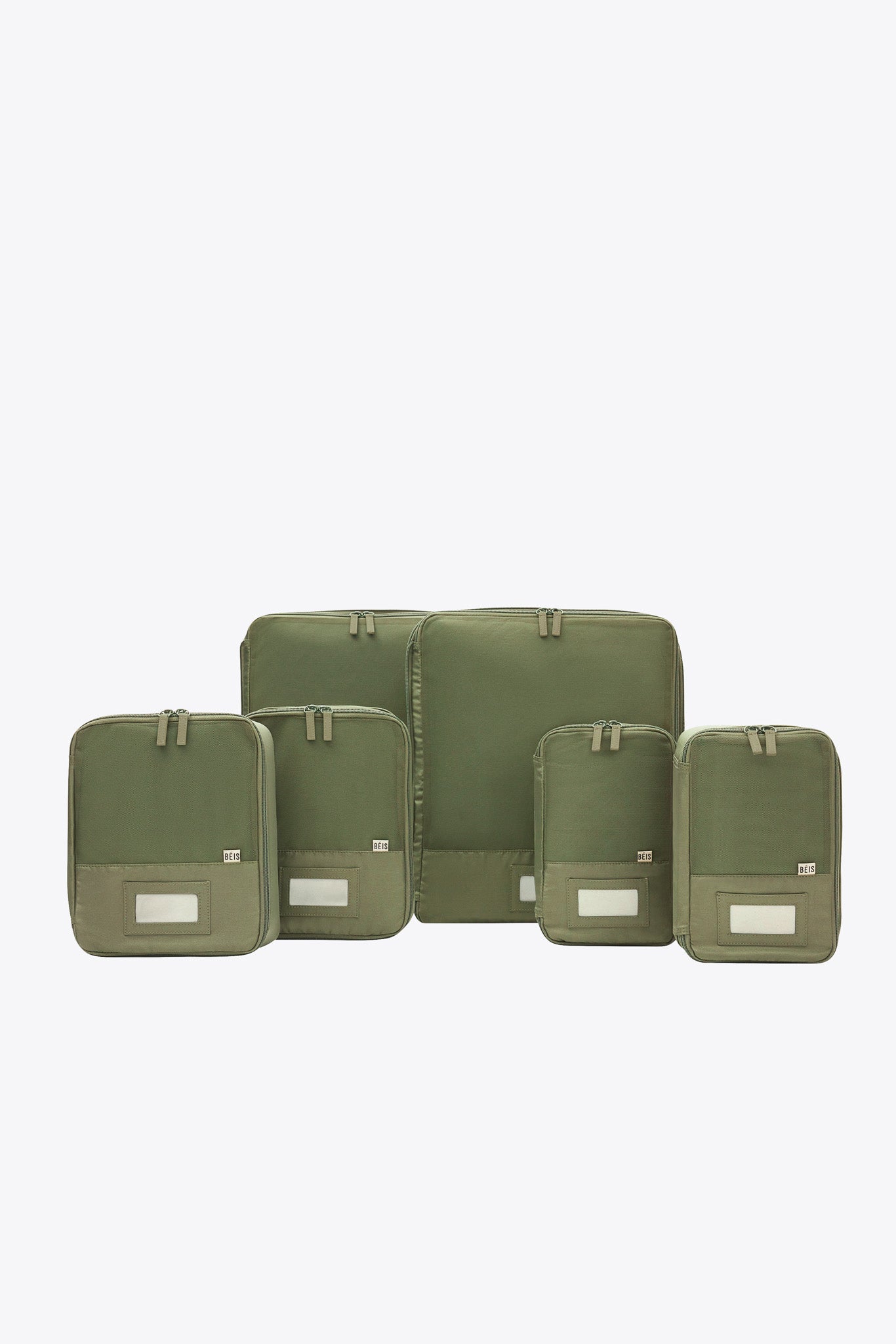 BÉIS 'The Compression Packing Cubes 6 pc' in Olive - 6 Piece Set Of Packing  Compression Bags For Travel