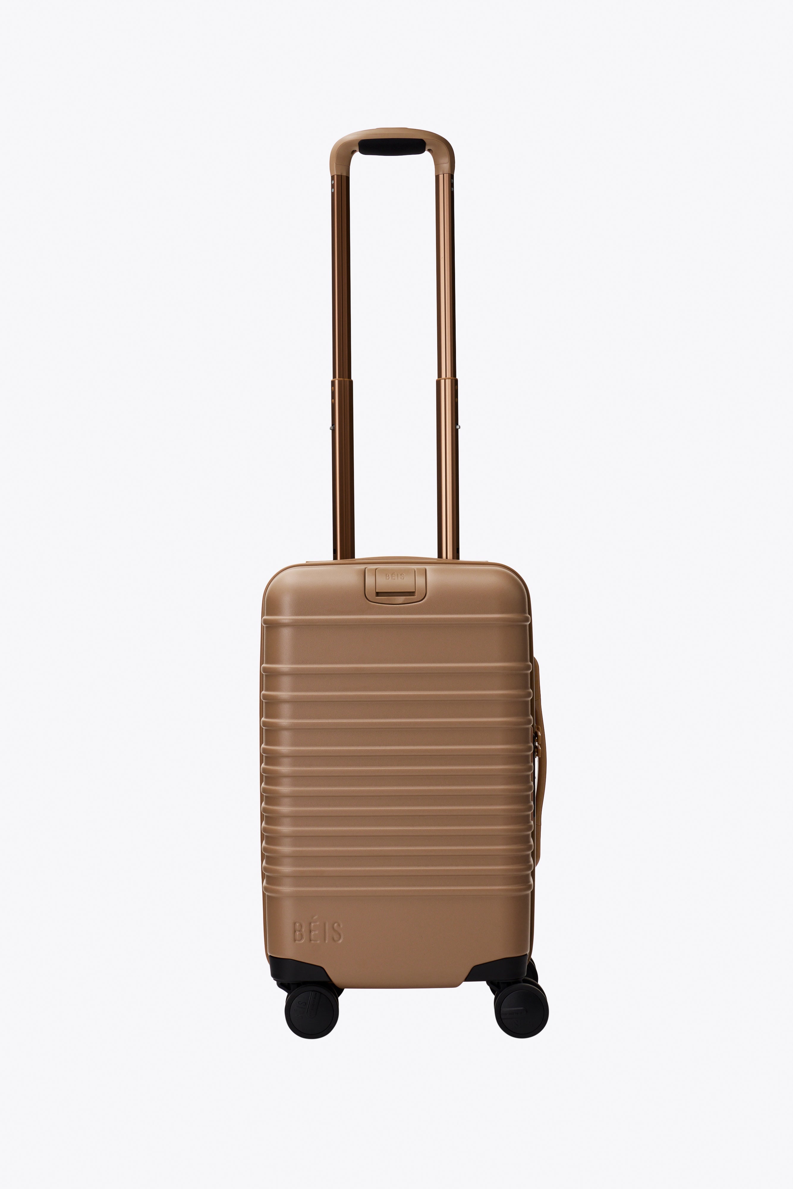 BÉIS 'The Small Carry-On Roller' in Camel - Small Carry On Rolling