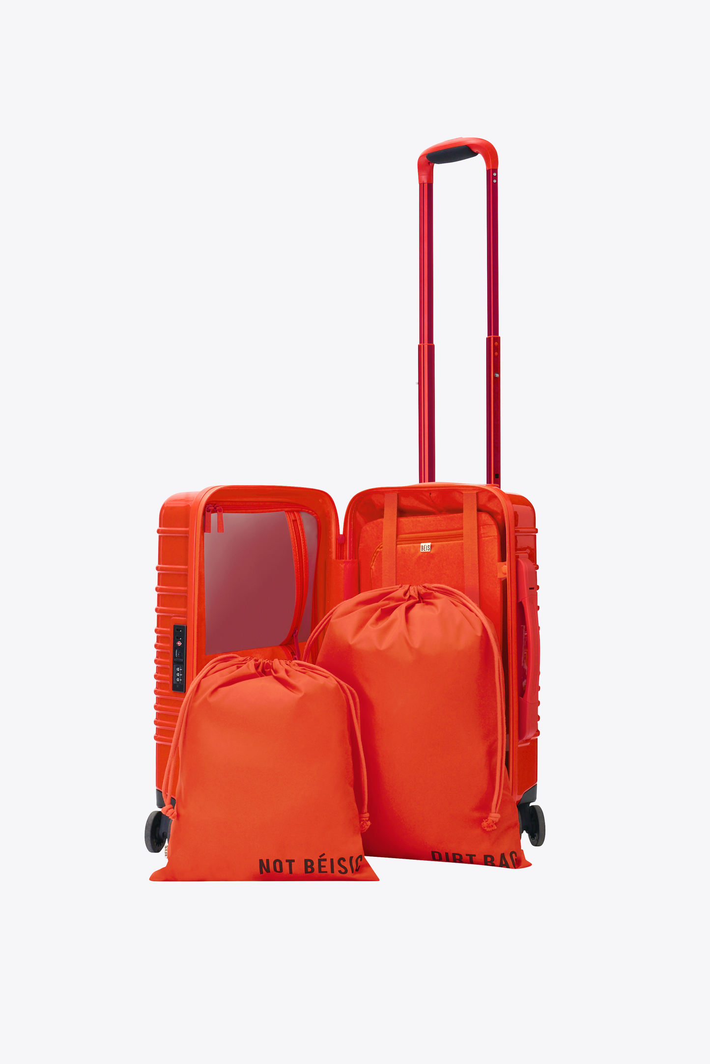The Small Carry-On Roller in Glossy Flame