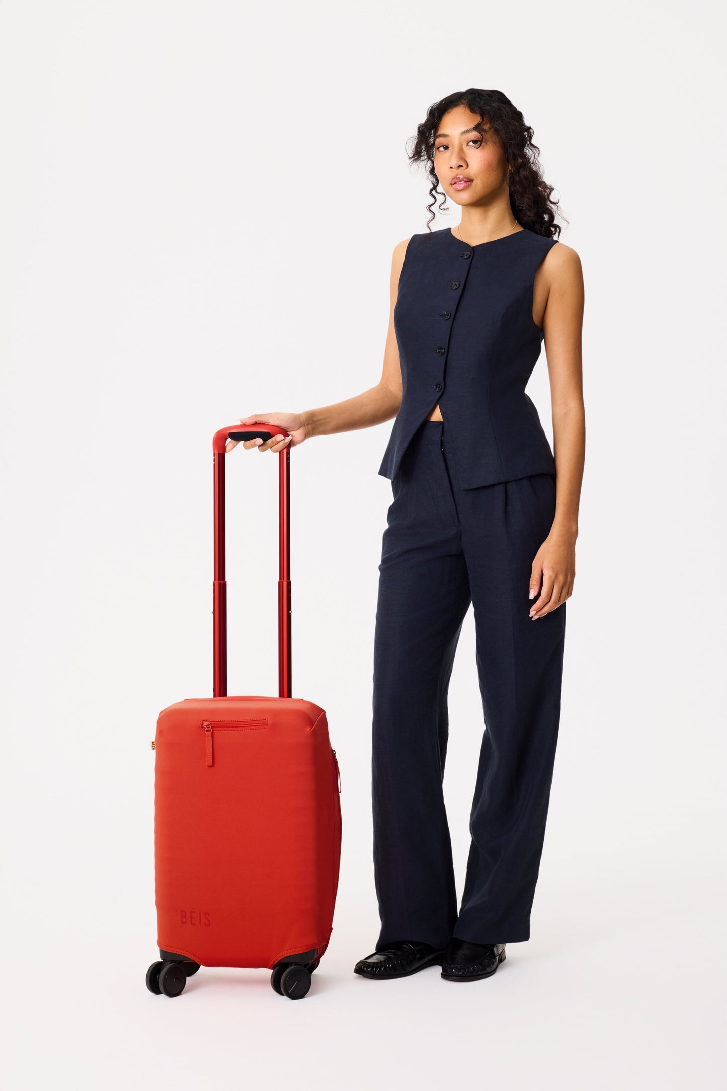 The Small Carry-On Luggage Cover in Flame