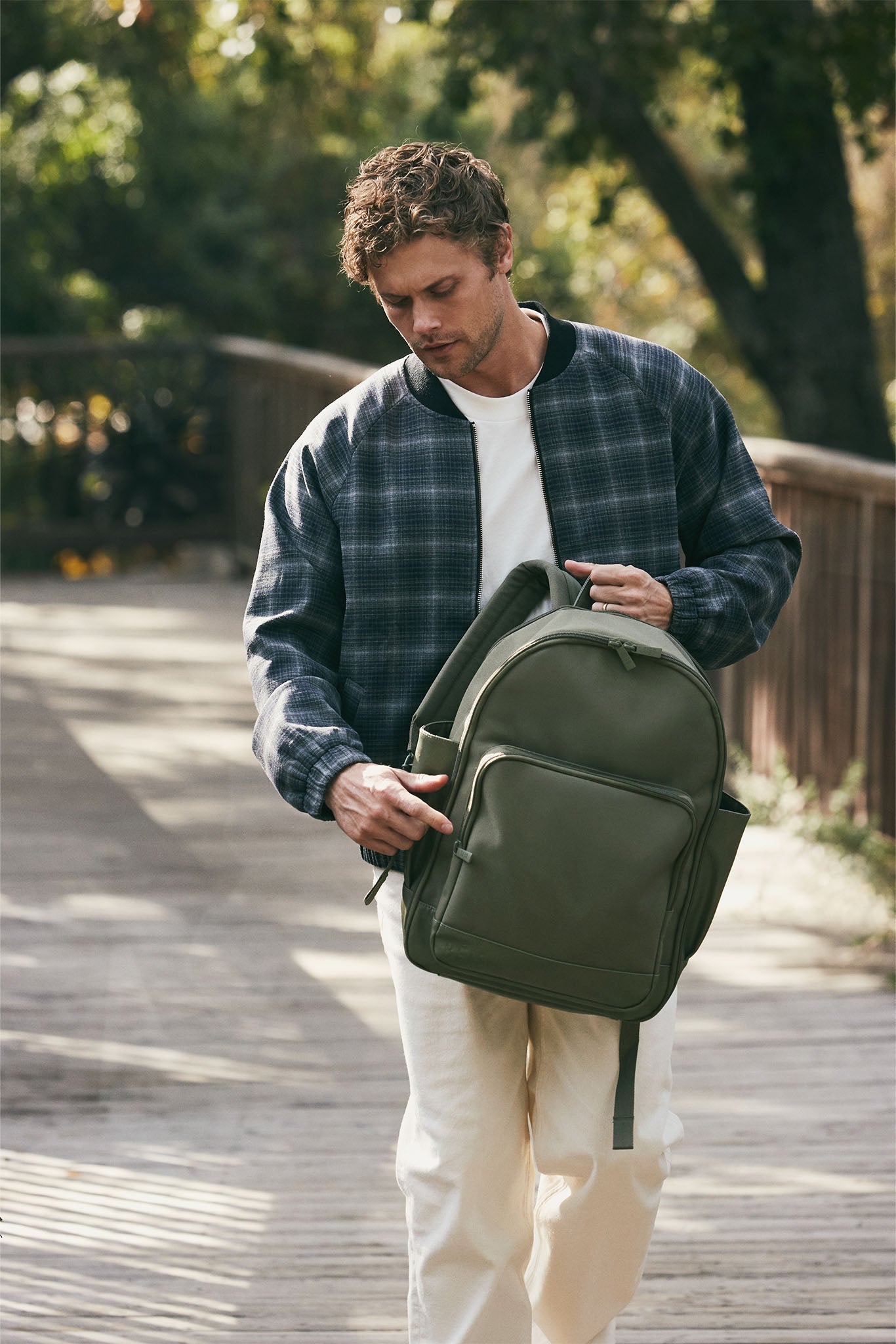 The Travel Backpack in Olive