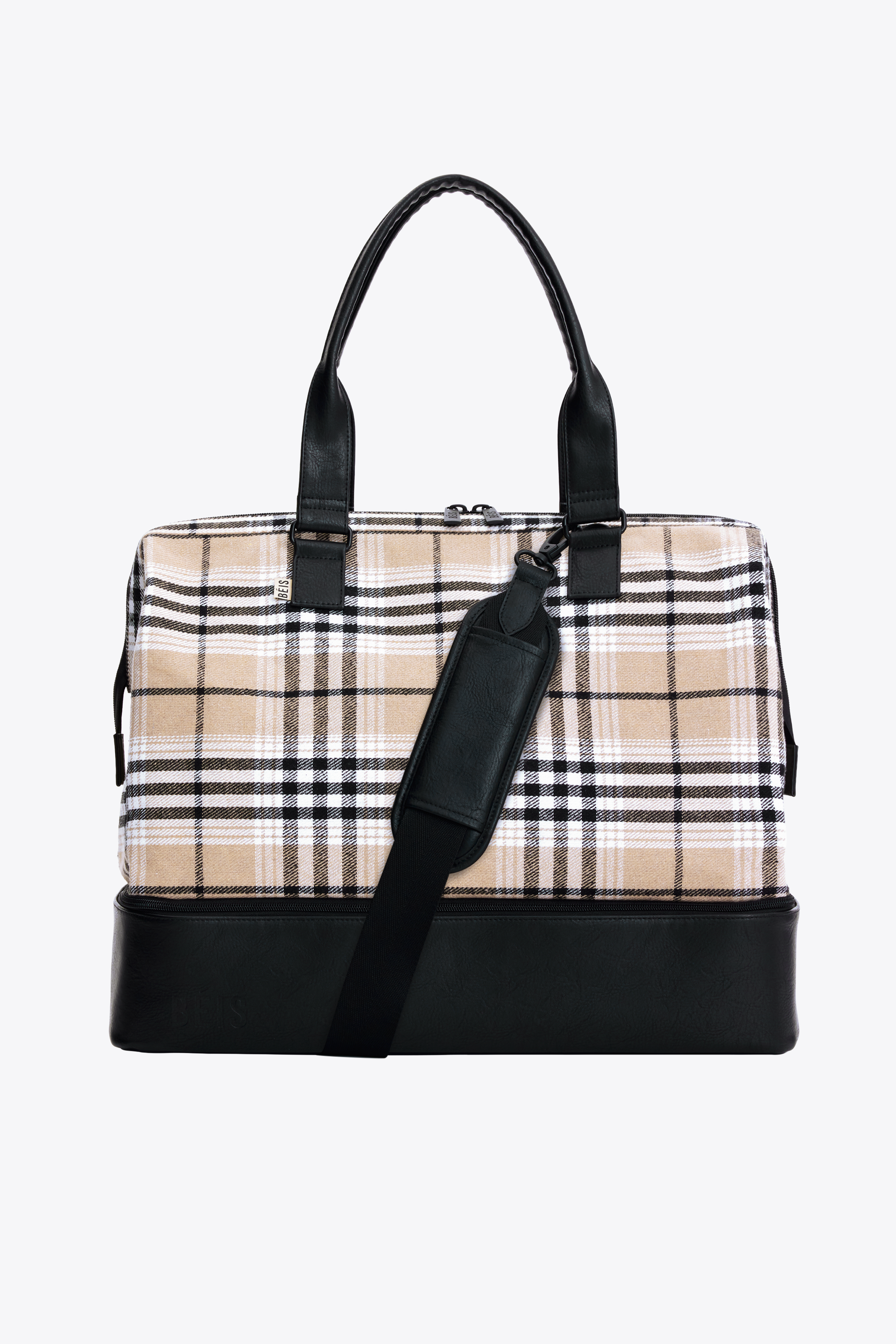 BEIS The Weekender in Plaid Plaid Weekend Duffle Bag