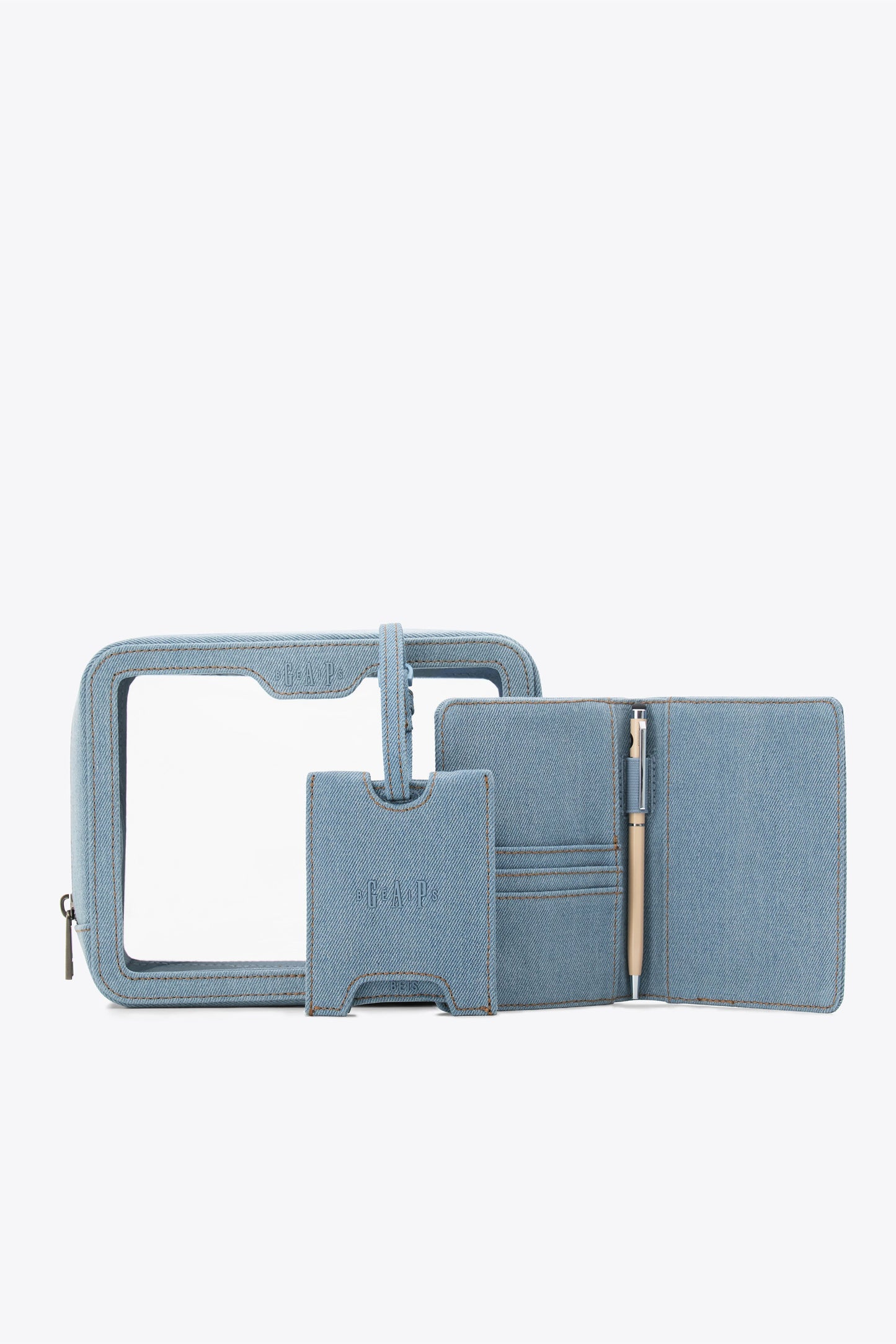 Gap x BÉIS The Passport & Luggage Tag Set in Denim Blue