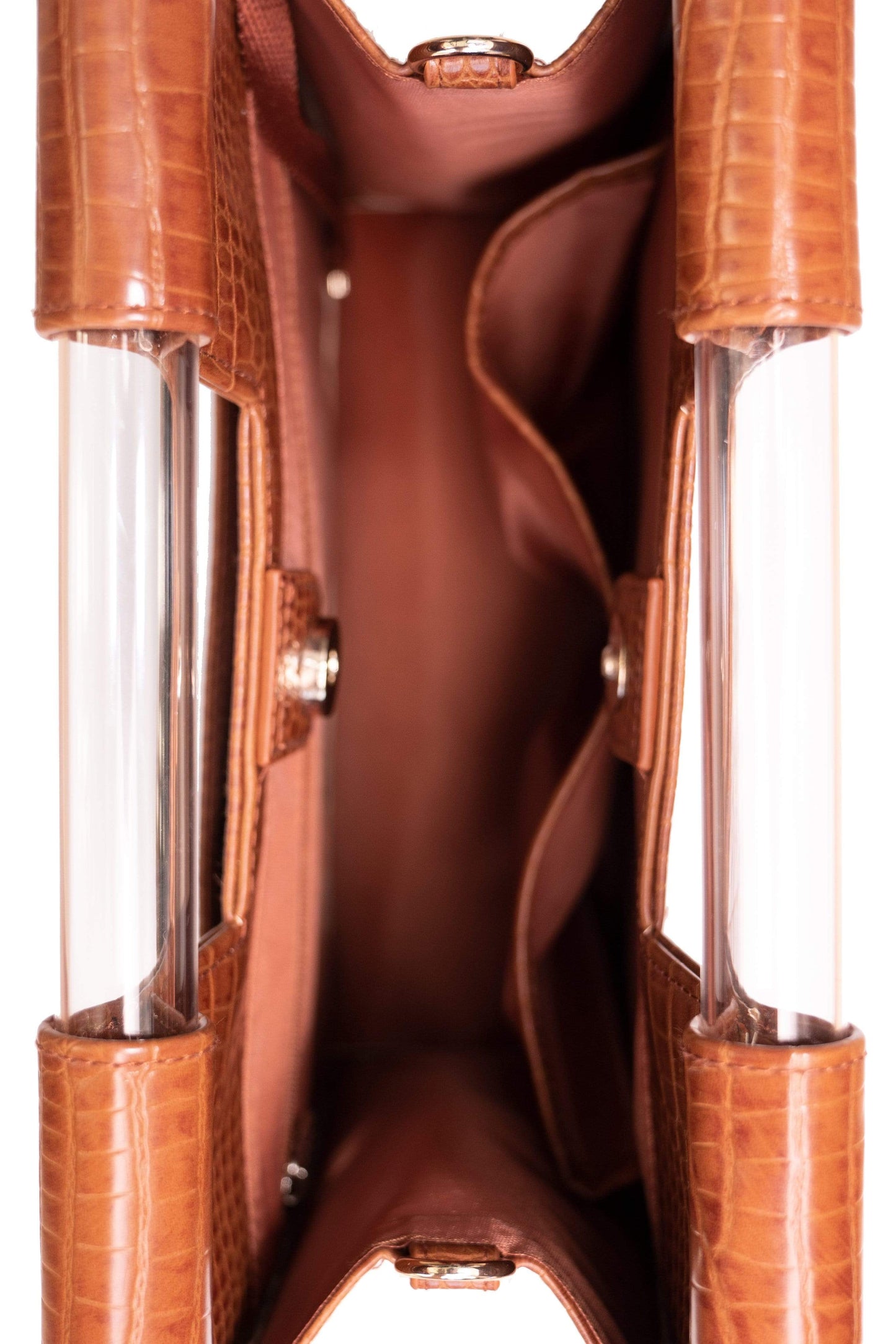 Crossbody Cognac Croc Inside
