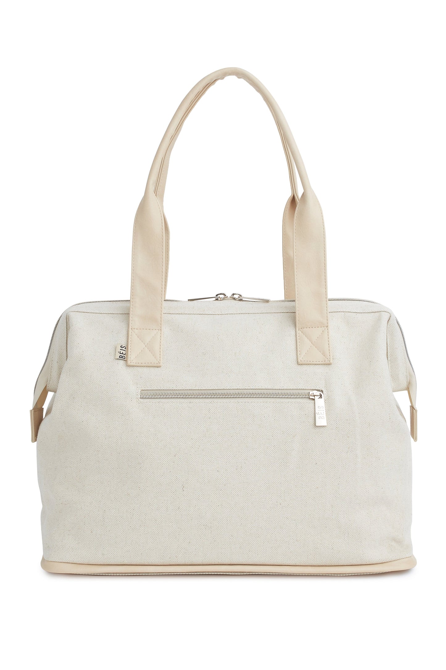 Convertible Mini Weekender Beige Front Top Compartment