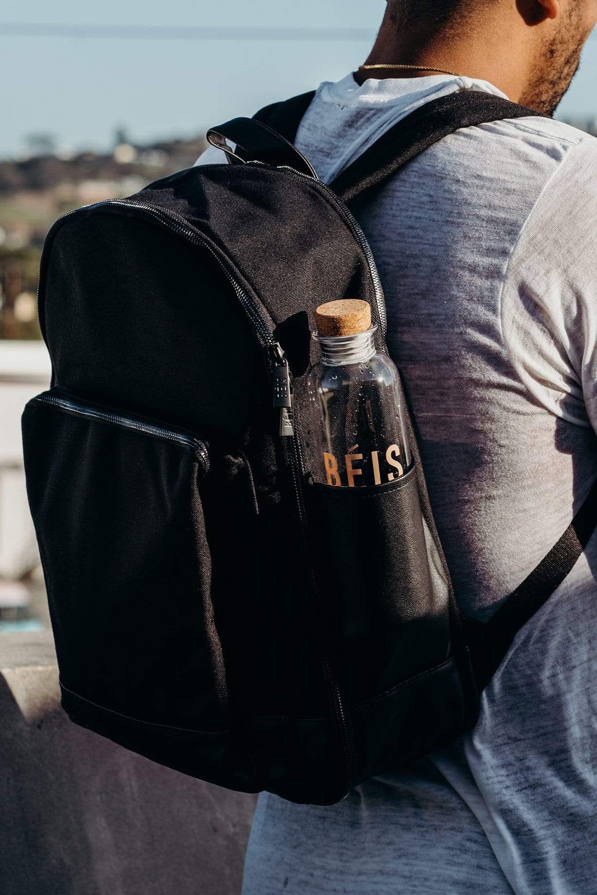 BEIS by Shay Mitchell | The Backpack in Black (Product Image - On Person)