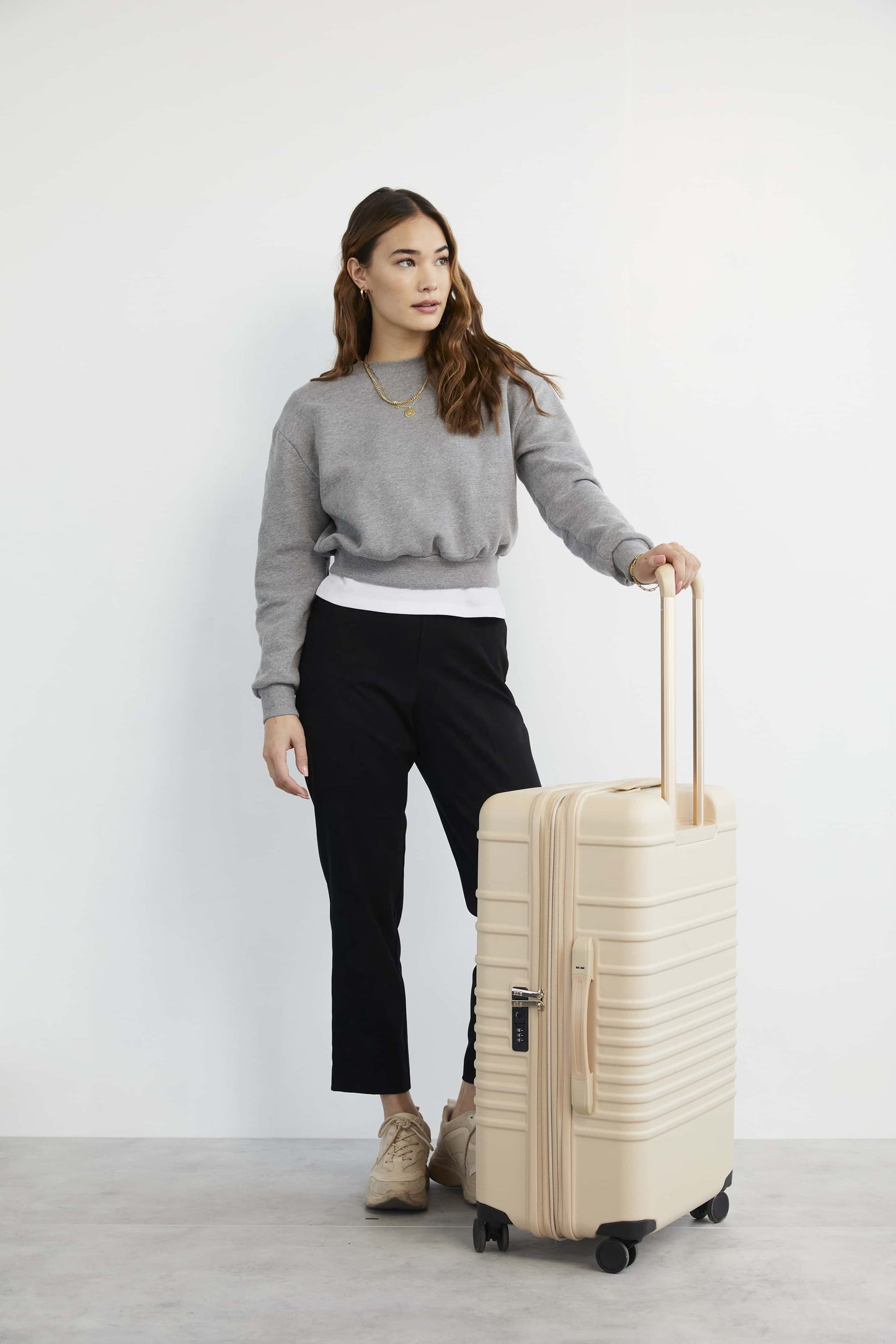 26" Check-In Roller Beige Back Model