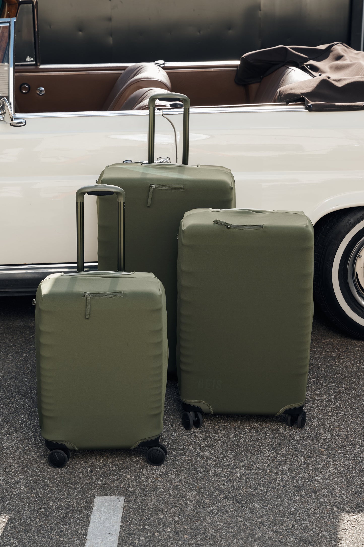 The Large Check-In Luggage Cover in Olive