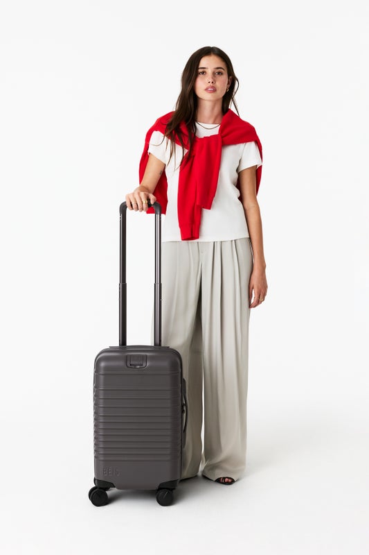 The Small Carry-On Roller in Charcoal