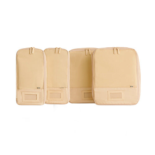 BÉIS 'The Compression Packing Cubes 4pc' In Beige - 4 Piece Set Of ...