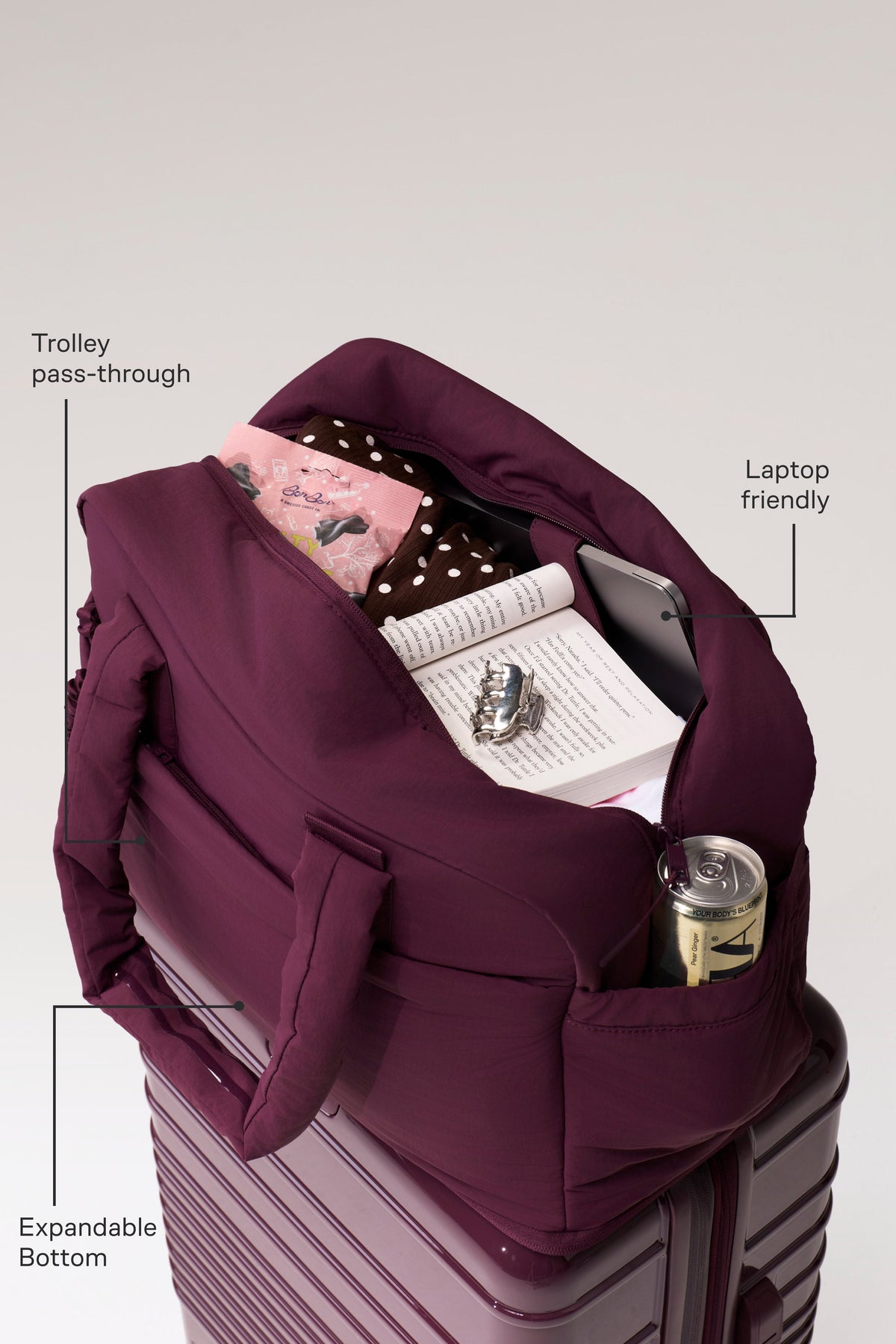 The Air Duffle in Plum