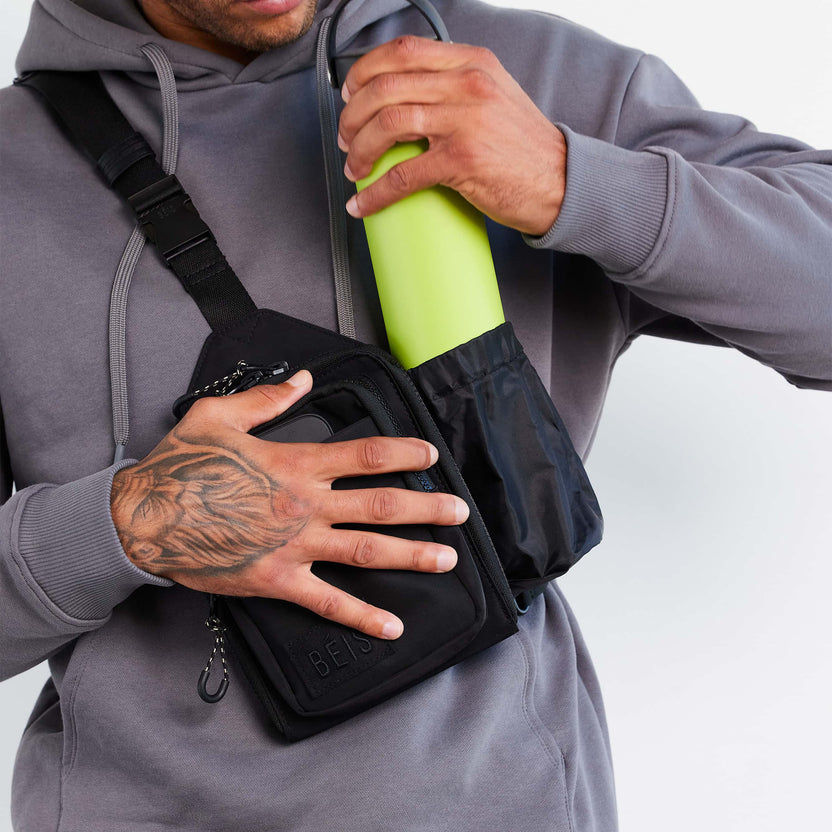 BÉIS 'The Water Bottle Sling' in Beige - Water Bottle Sling For Travel & The Gym