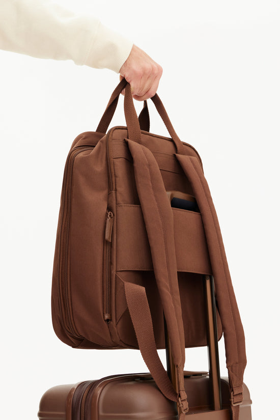BÉIS 'The Expandable Backpack' in Maple - Expandable Travel Backpack In Maple | BÉIS Travel UK