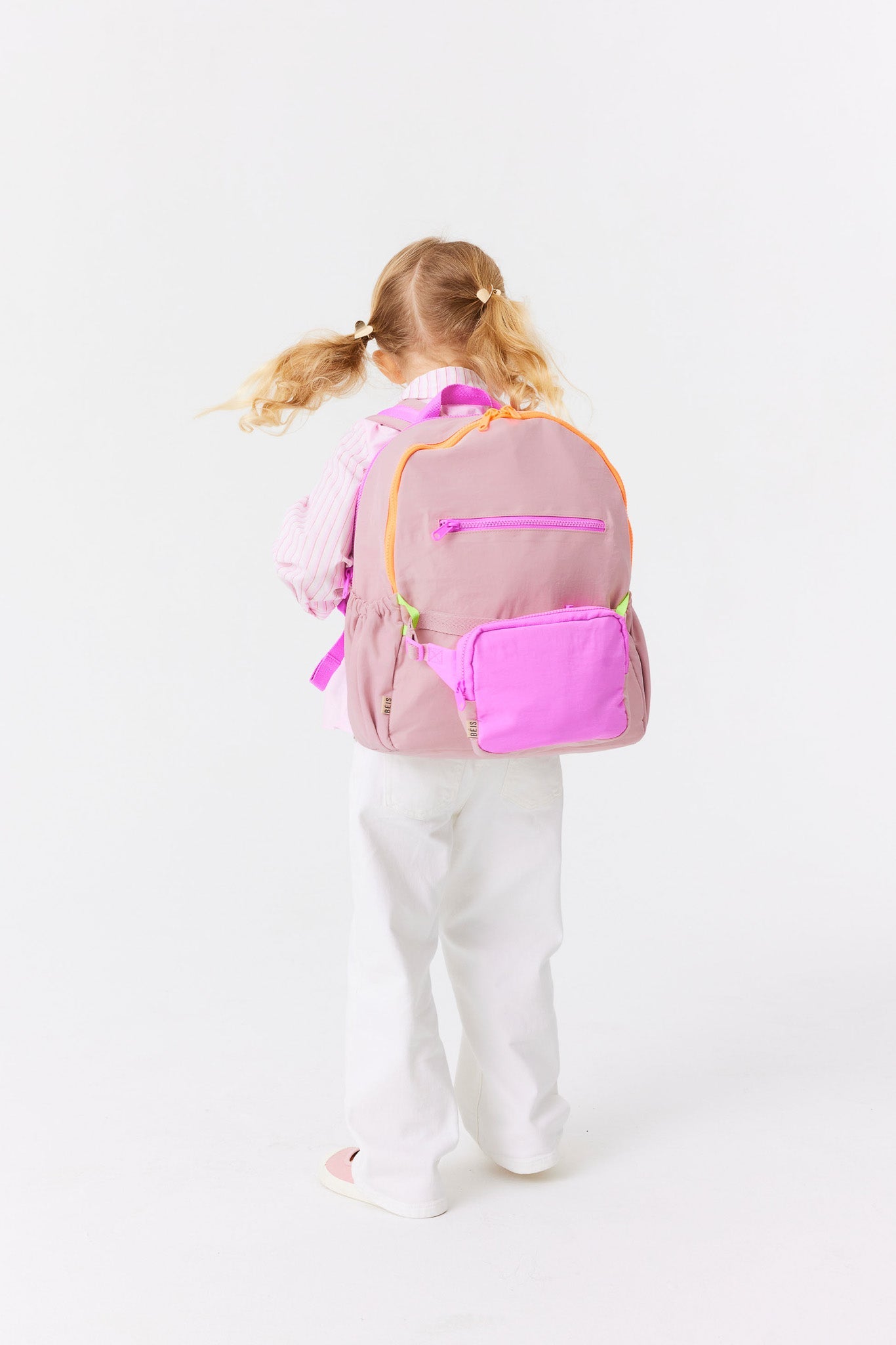 BEIS The Kids Backpack in Atlas Pink Best Travel Backpack For Kids in Pink