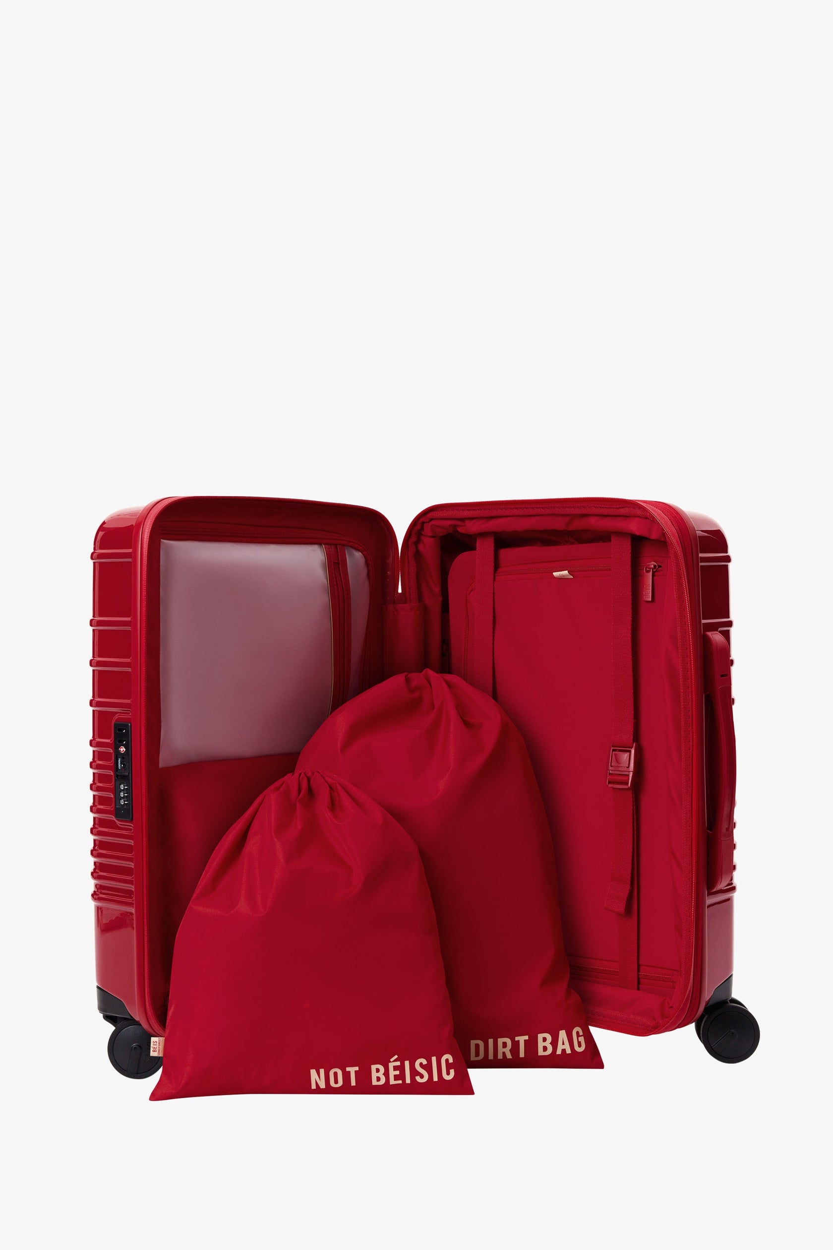 BÉIS x Lonely Ghost 'The CarryOn Roller' in Text Me Red Red CarryOn