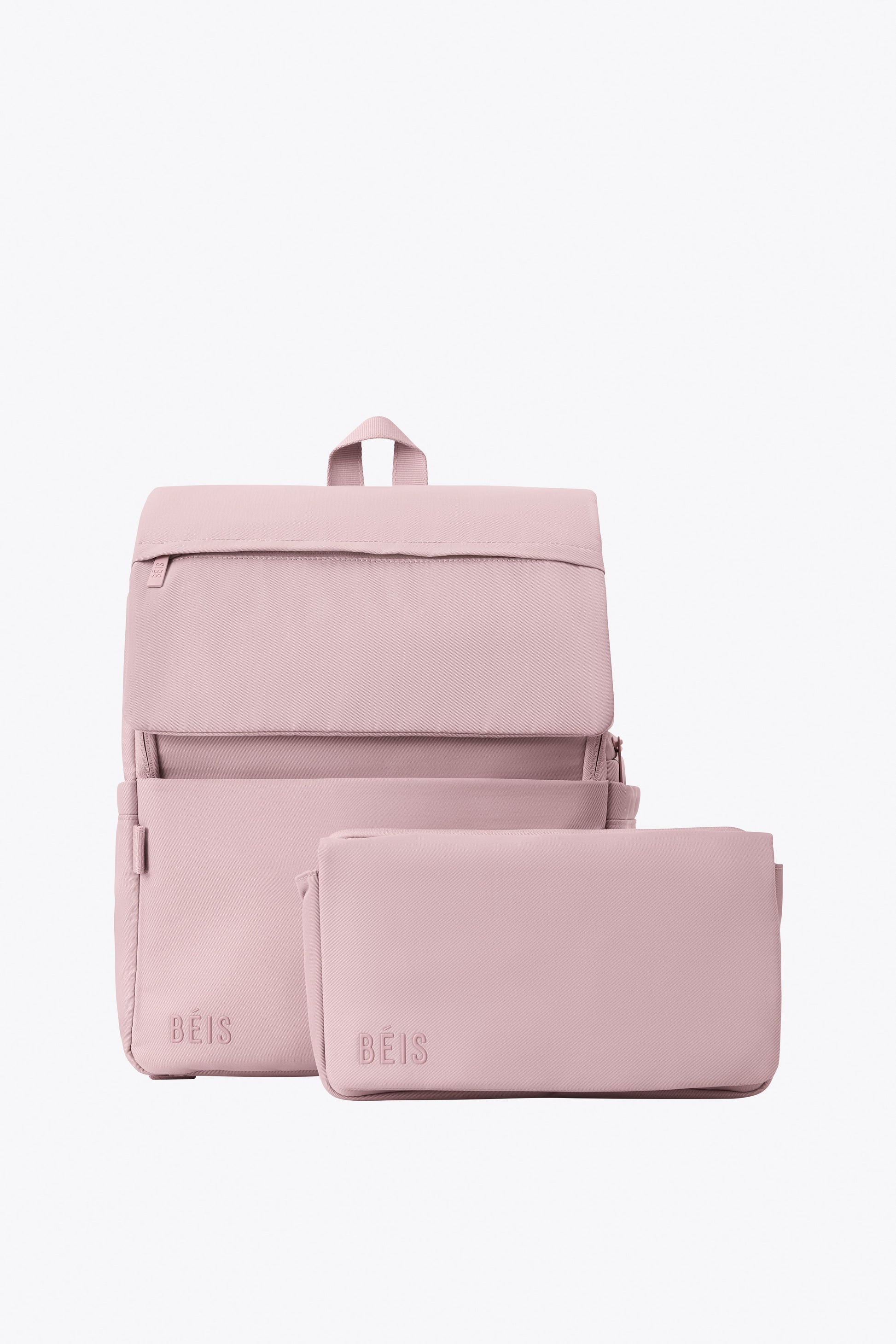 BÉIS 'The Ultimate Diaper Backpack' in Atlas Pink BÉIS 'The Ultimate Diaper Backpack' in Atlas Pink