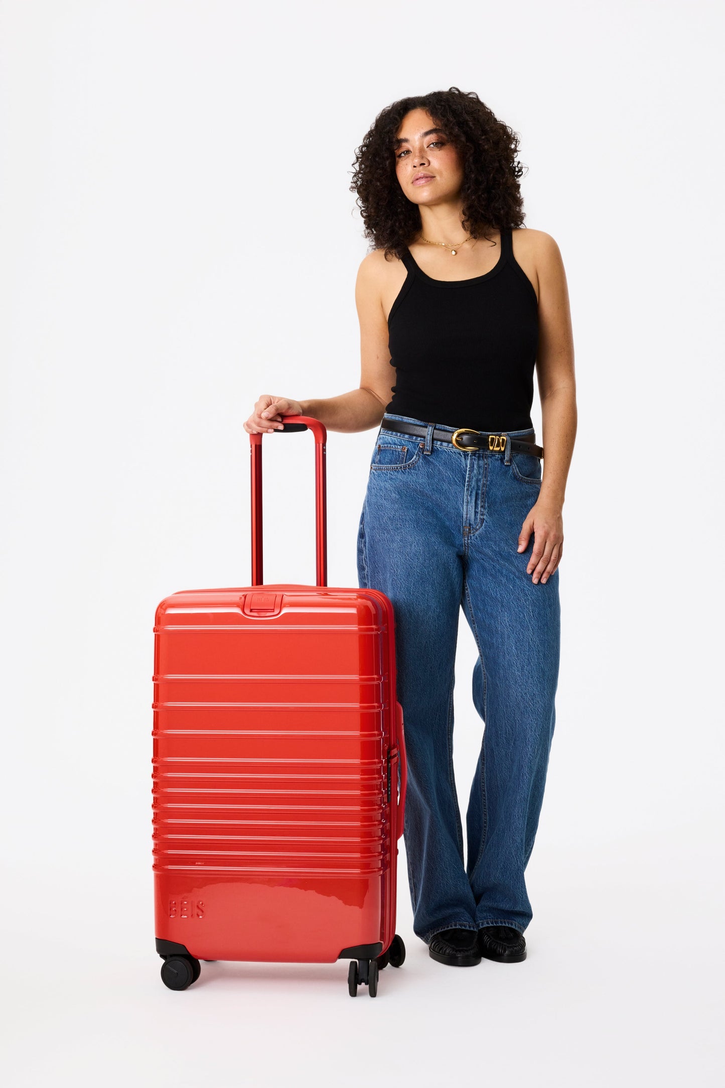 The Large Check-In Roller in Glossy Flame