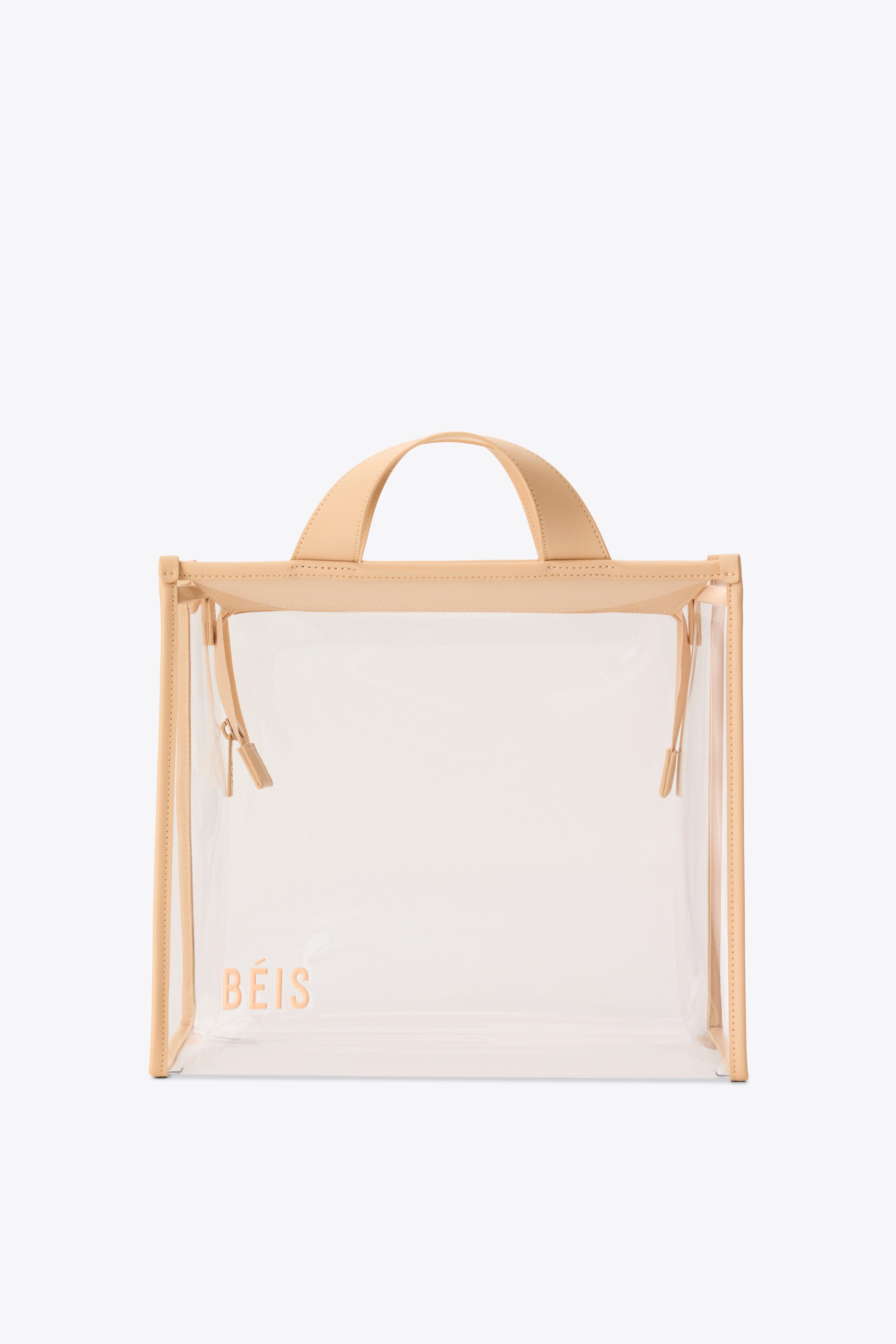 BÉIS 'The Stadium Tote'' in Clear with Beige Trim - Clear Stadium