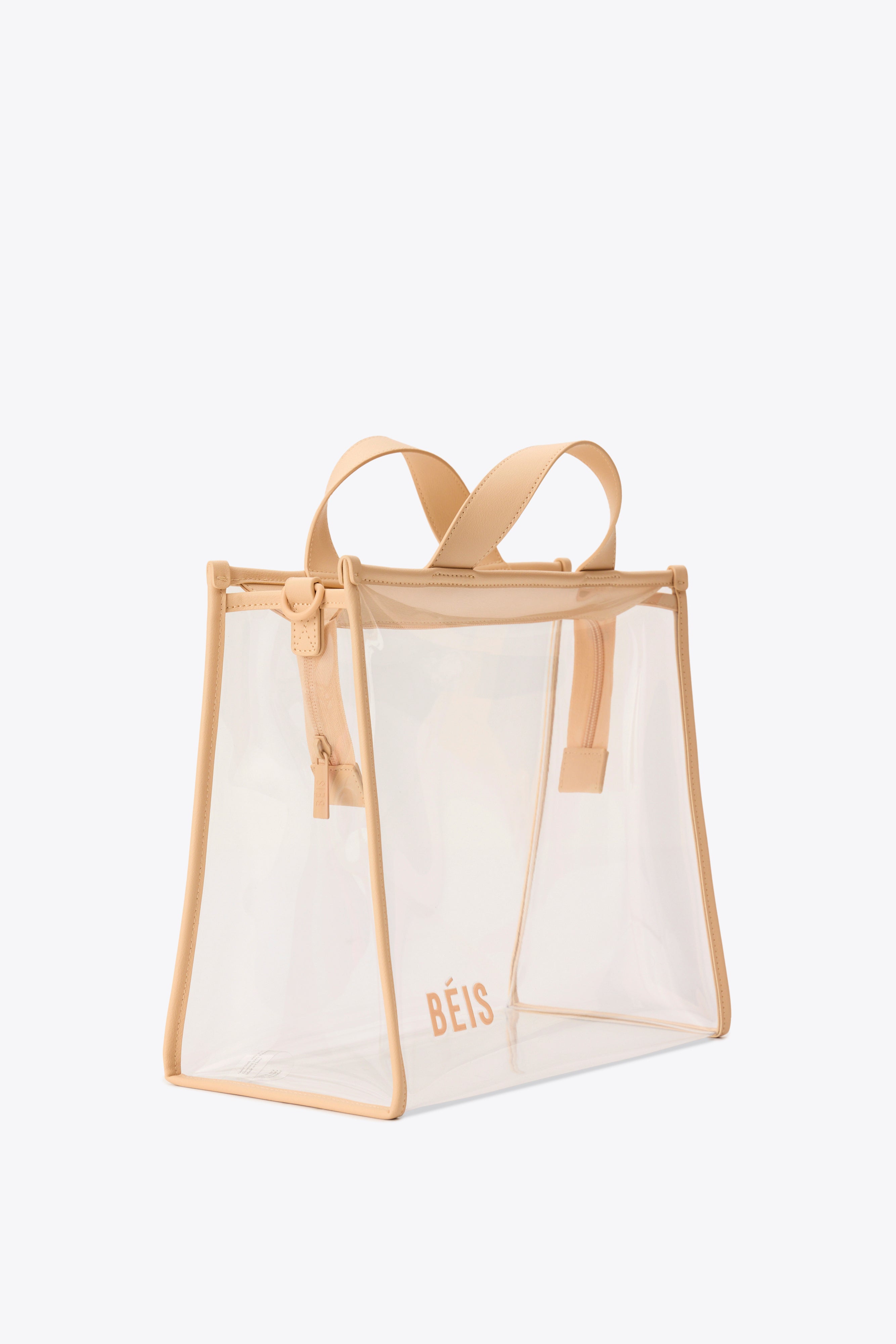 BÉIS 'The Stadium Tote'' in Clear with Beige Trim - Clear Stadium