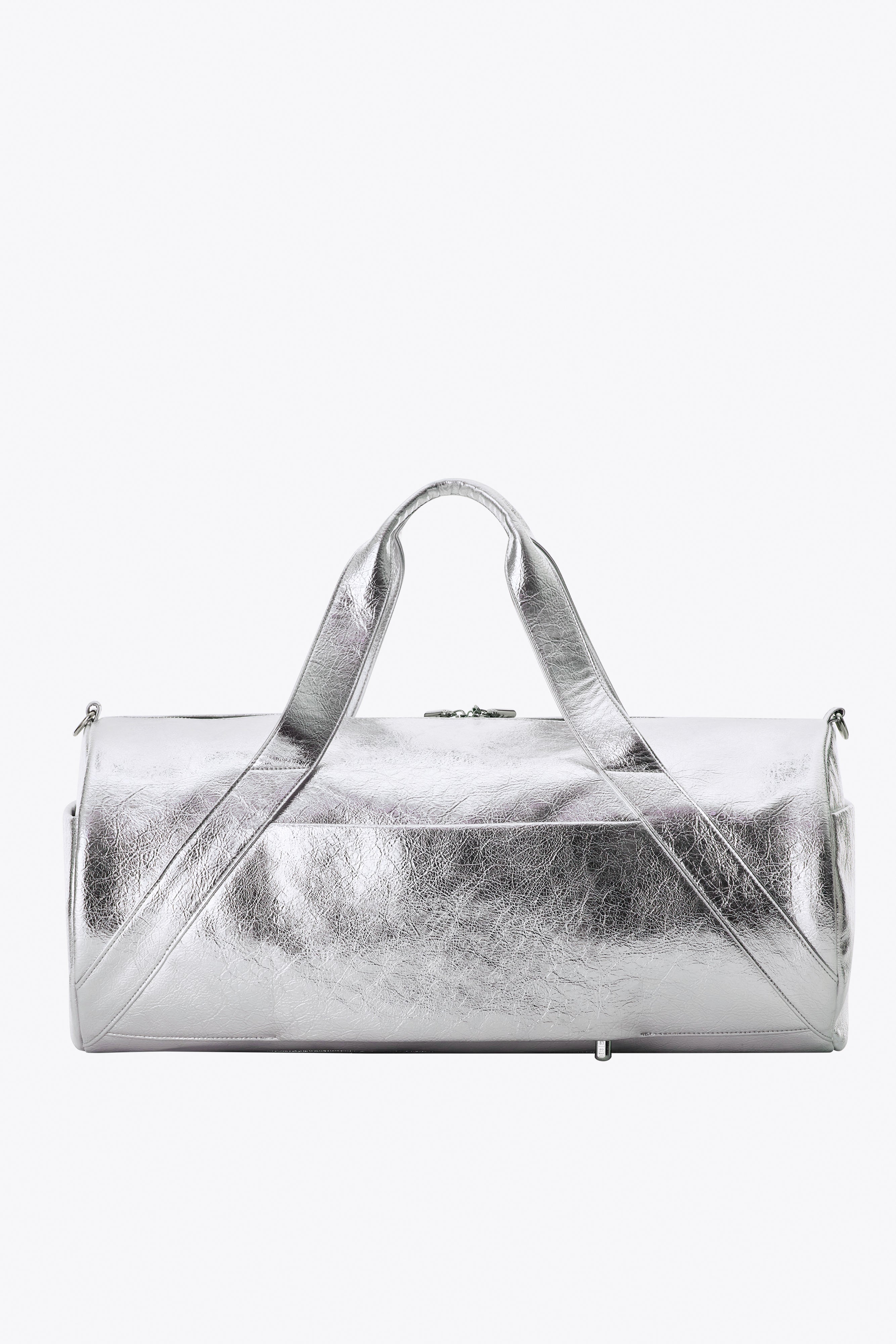 BÉIS x Chiptole 'The Burrito Duffle' in Metallic - Silver Duffle