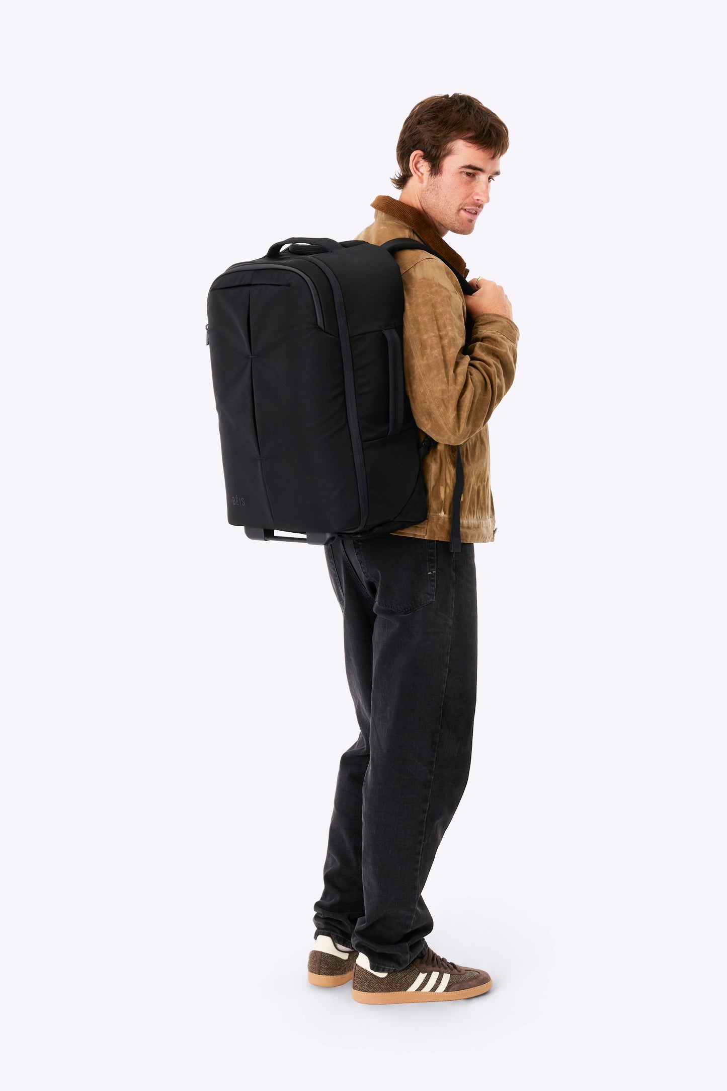 The Pro Rolling Backpack in Black