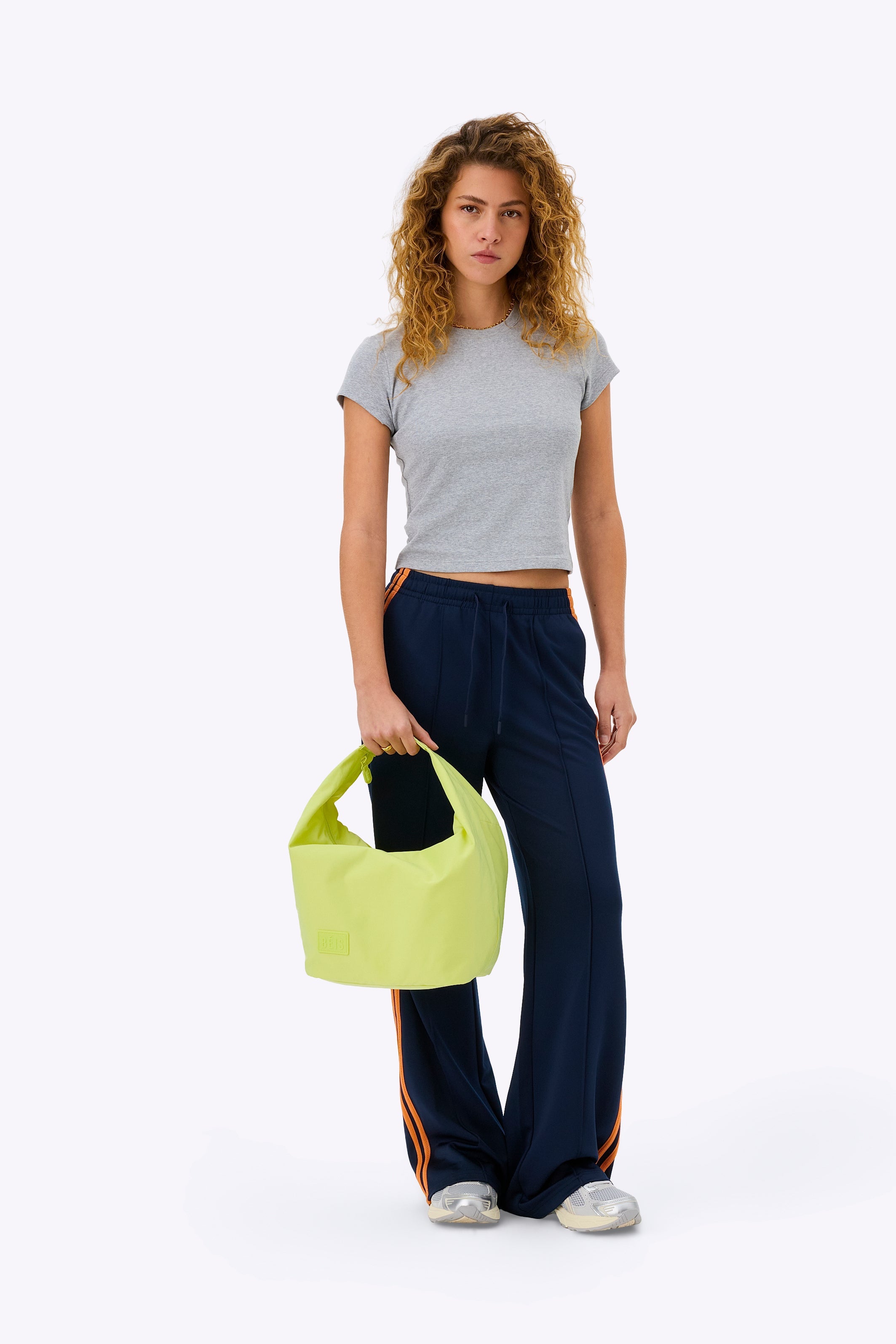 BÉIS 'The Crescent Catchall' in Limone - Neon Crescent Crossbody