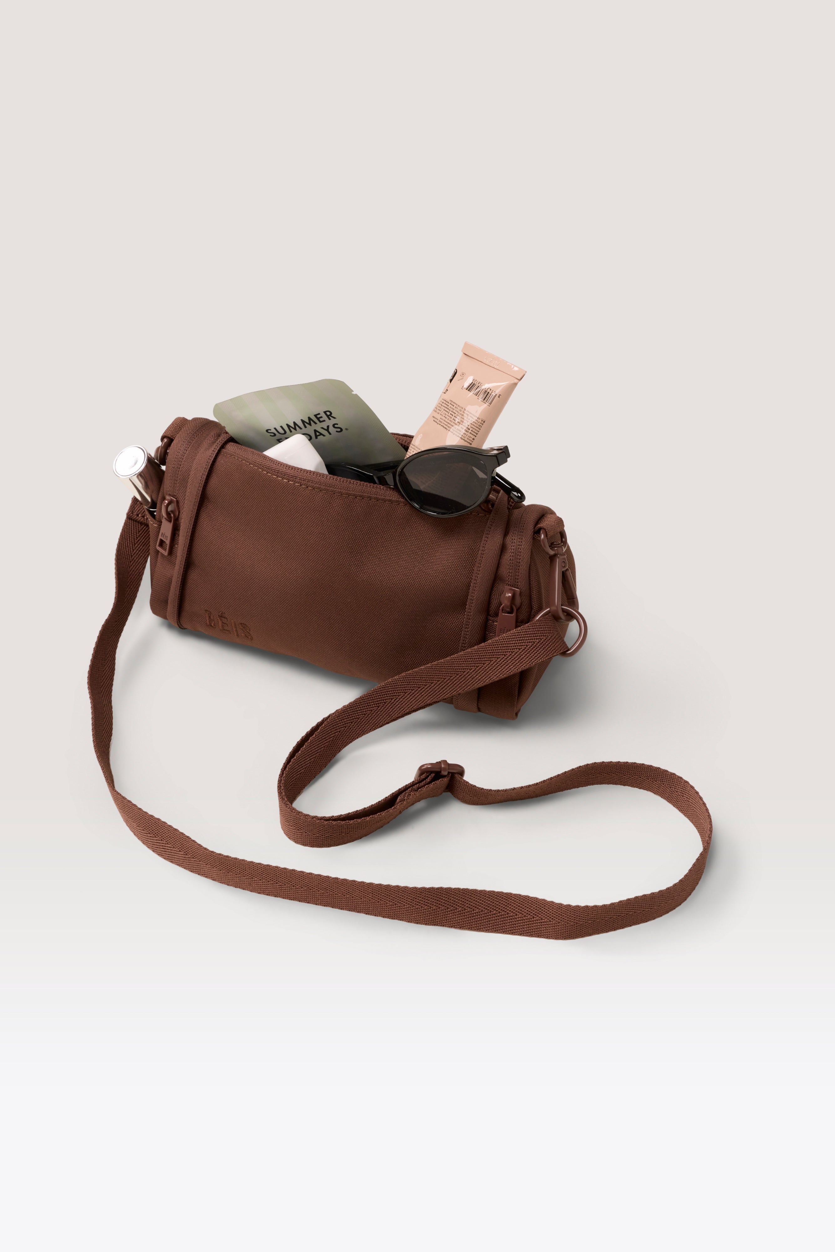 BÉIS 'The Expandable Crossbody Charm' in Maple - Brown Crossbody Bag