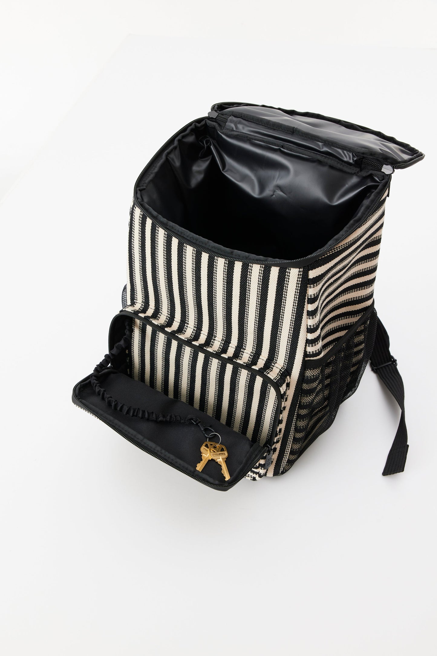 The Backpack Cooler in Black Stripe