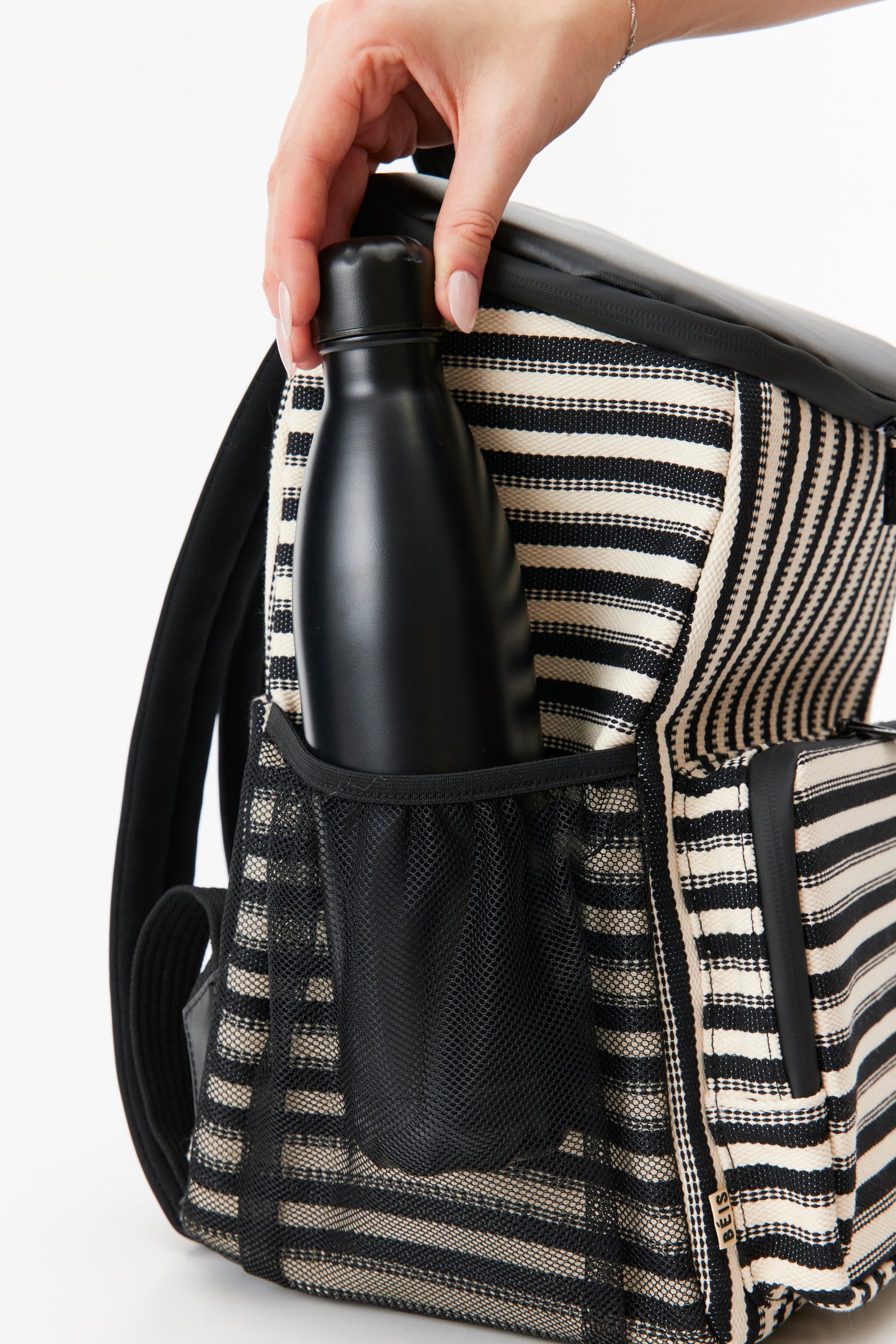 The Backpack Cooler in Black Stripe