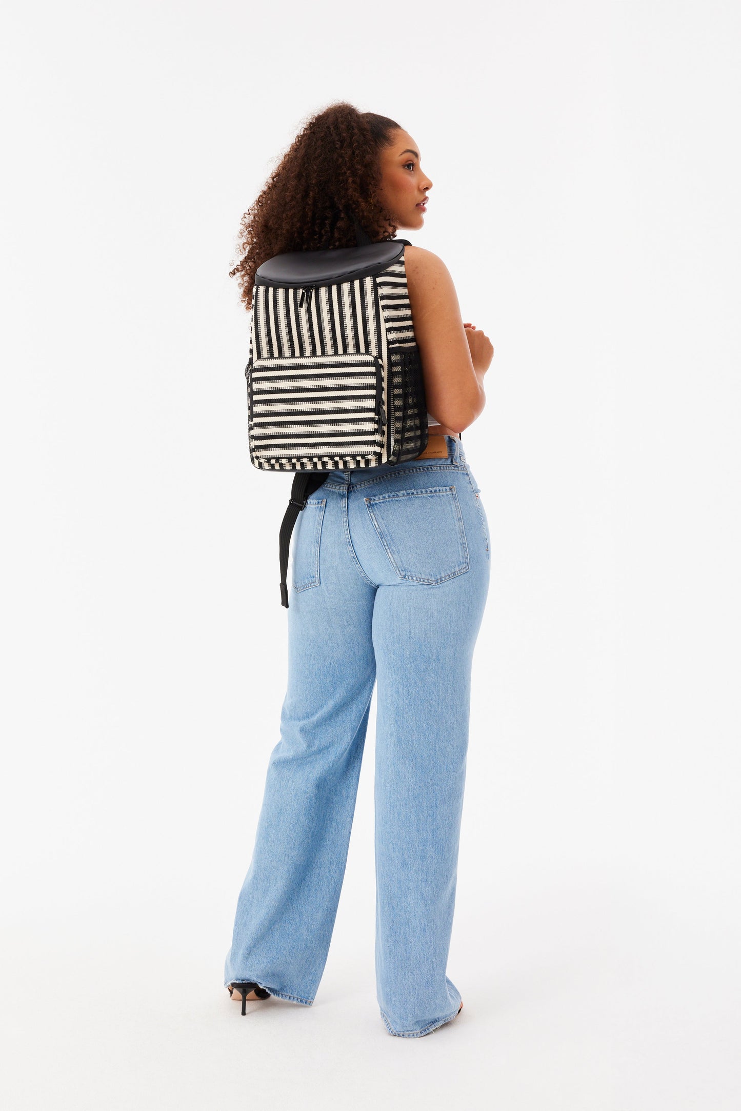 The Backpack Cooler in Black Stripe