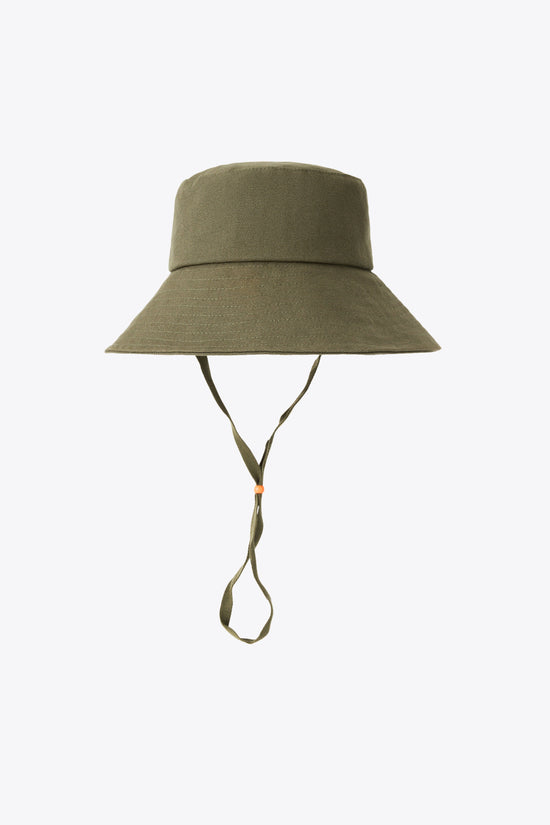 The Kids Wide Brim Sun Hat in Olive