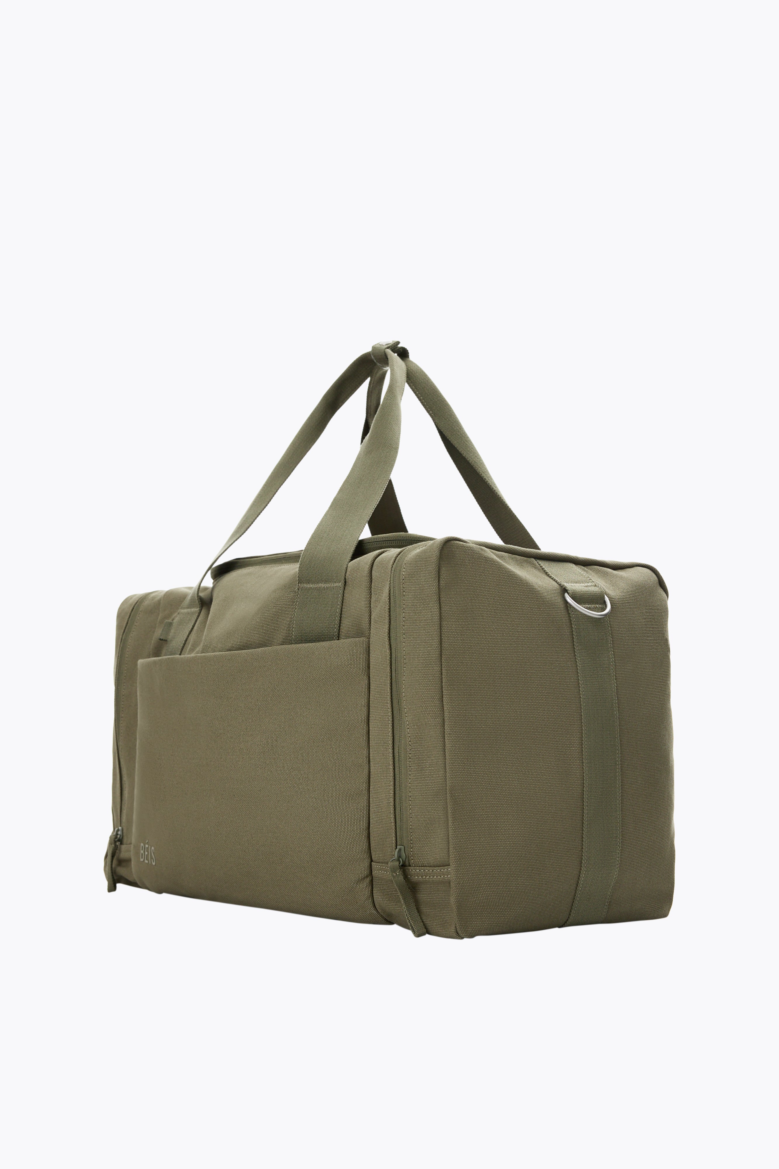 BEIS The Utility Duffle in Olive Heavy Duty Duffle Bag for Travel in Olive Green