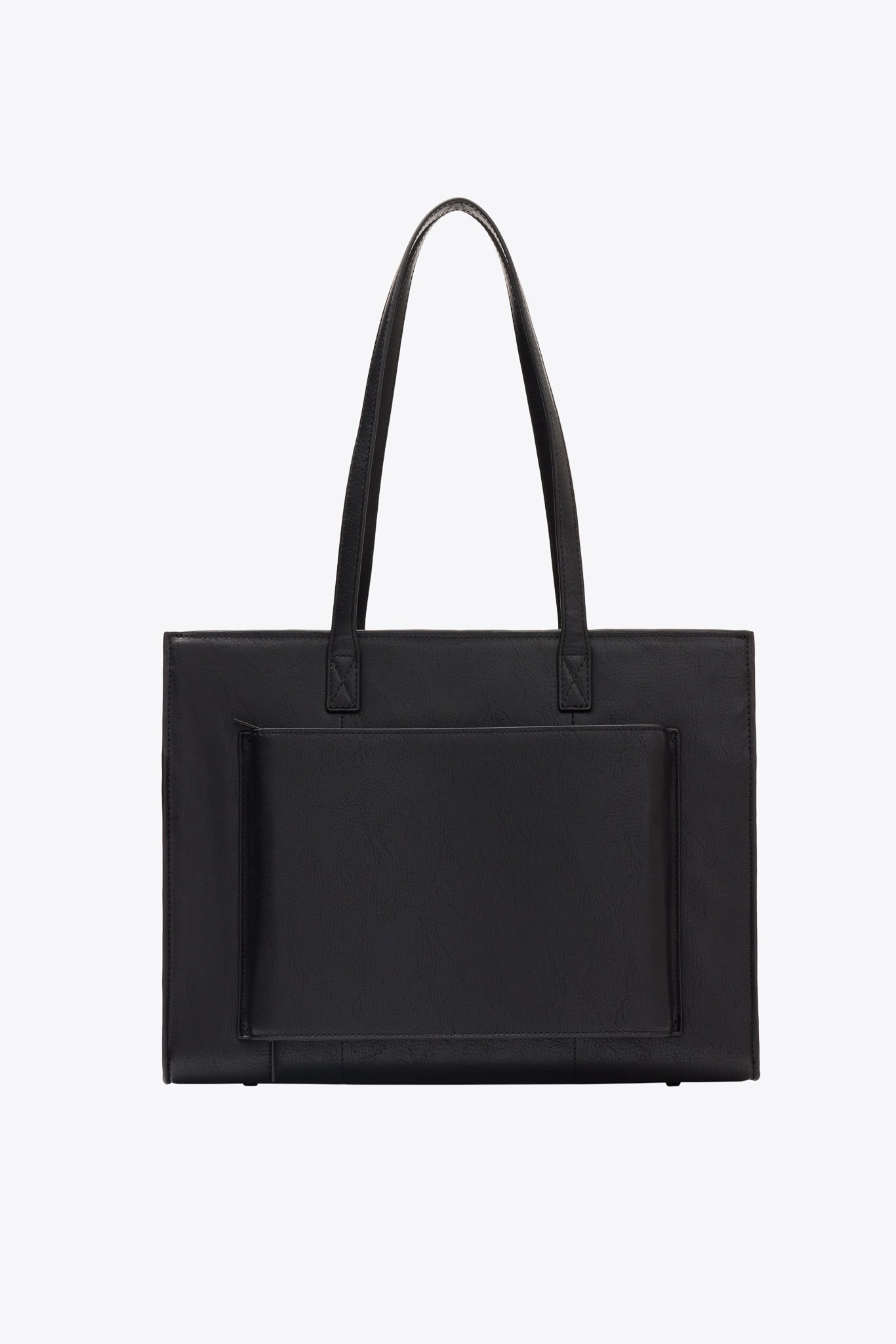 Black leather work bag best sale