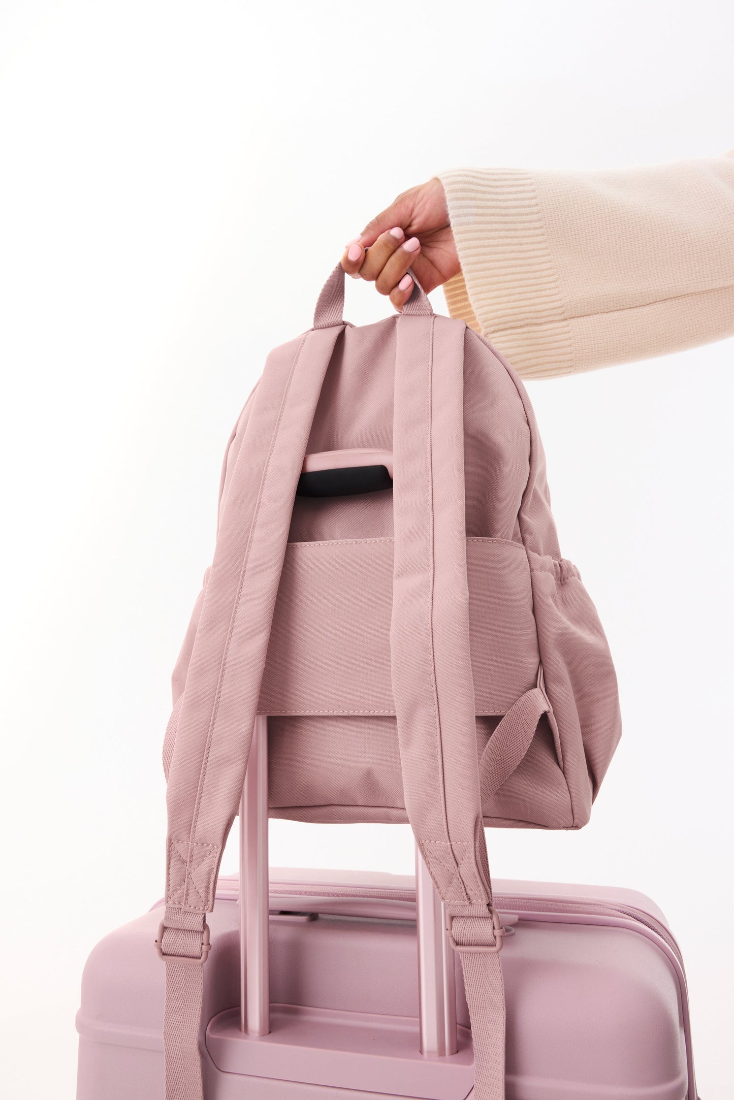 The BÉISics Backpack in Atlas Pink