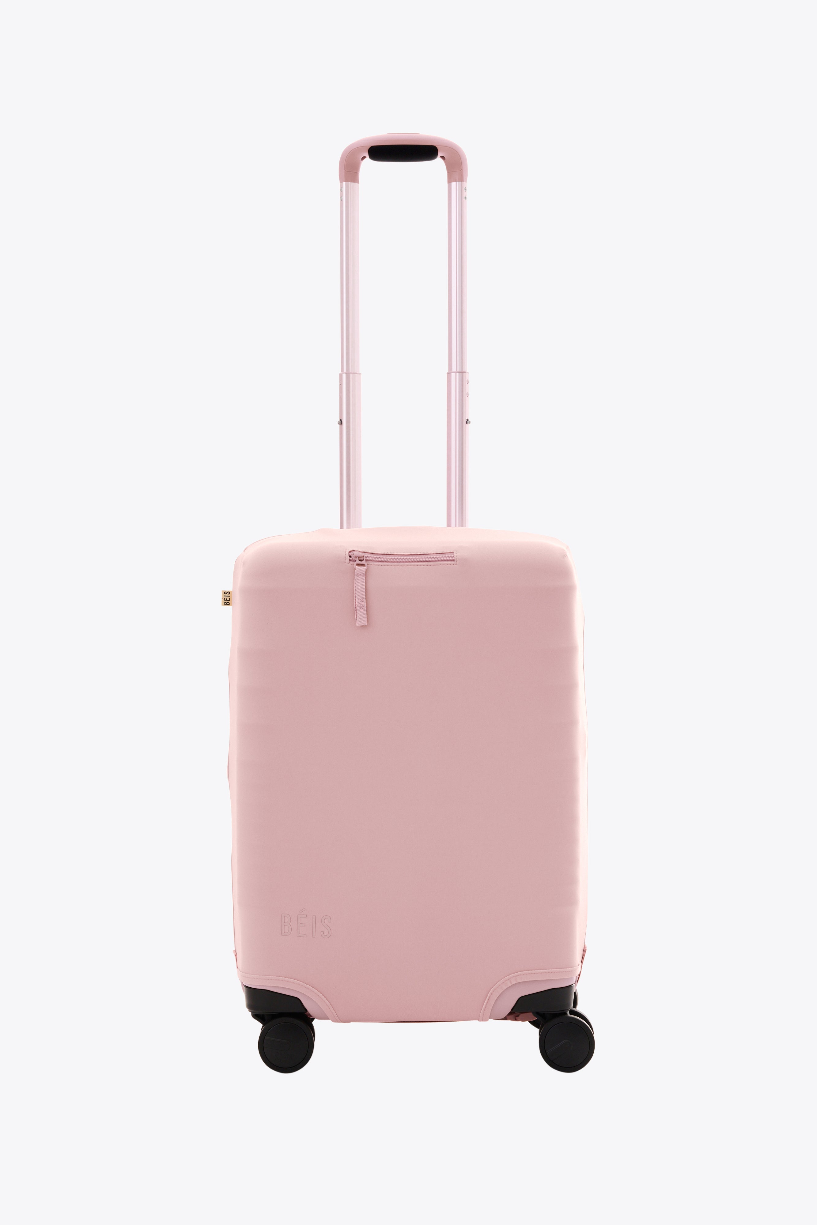 BEIS The Carry On Luggage Cover in Atlas Pink Pink Carry On Luggage Cover Protector