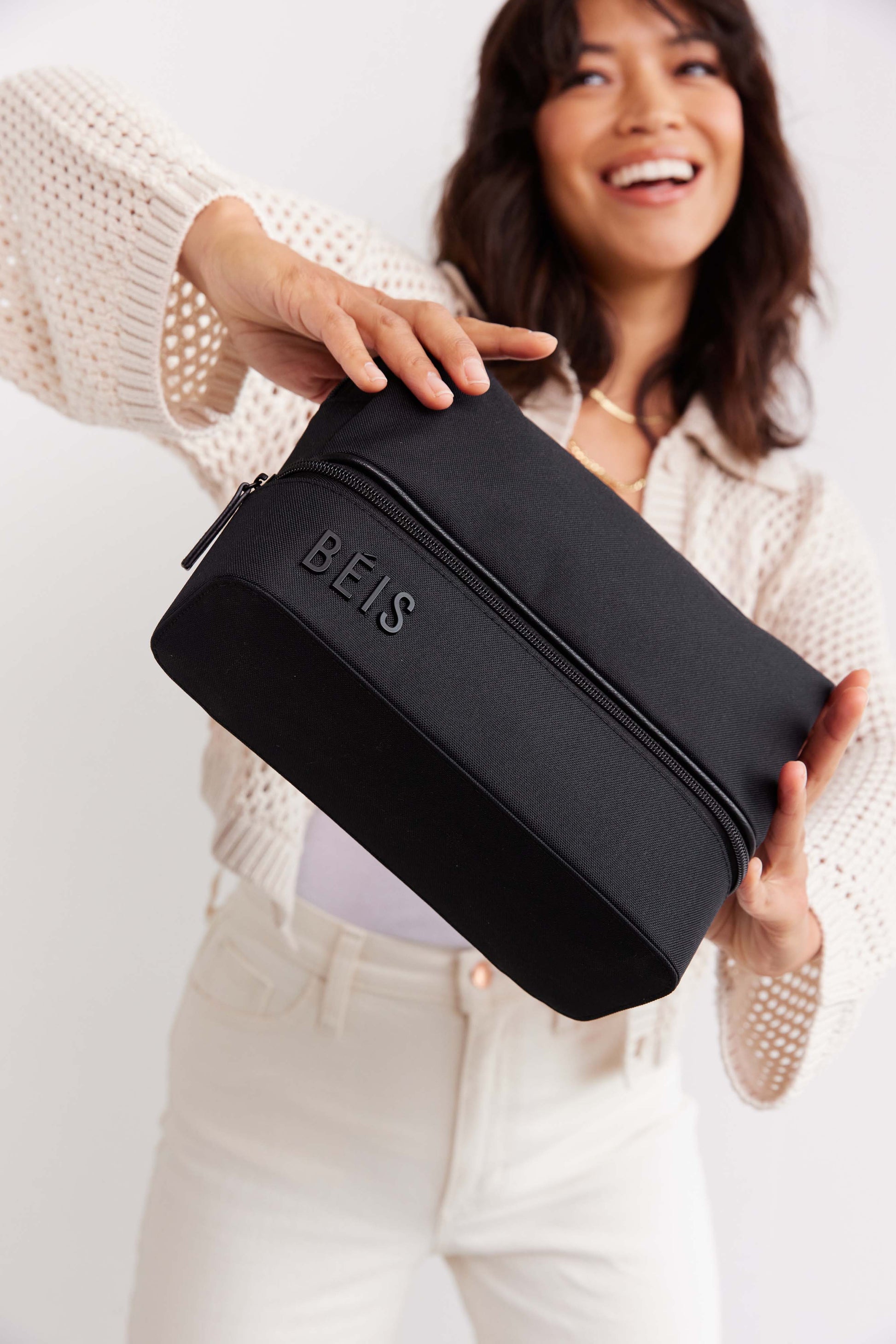 beis makeup travel bag The Large Cosmetic Pouch in Black this cosmetic pouch keeps your essentials (and then some) organized and ready for anything BIS 'The Cosmetic Case' In