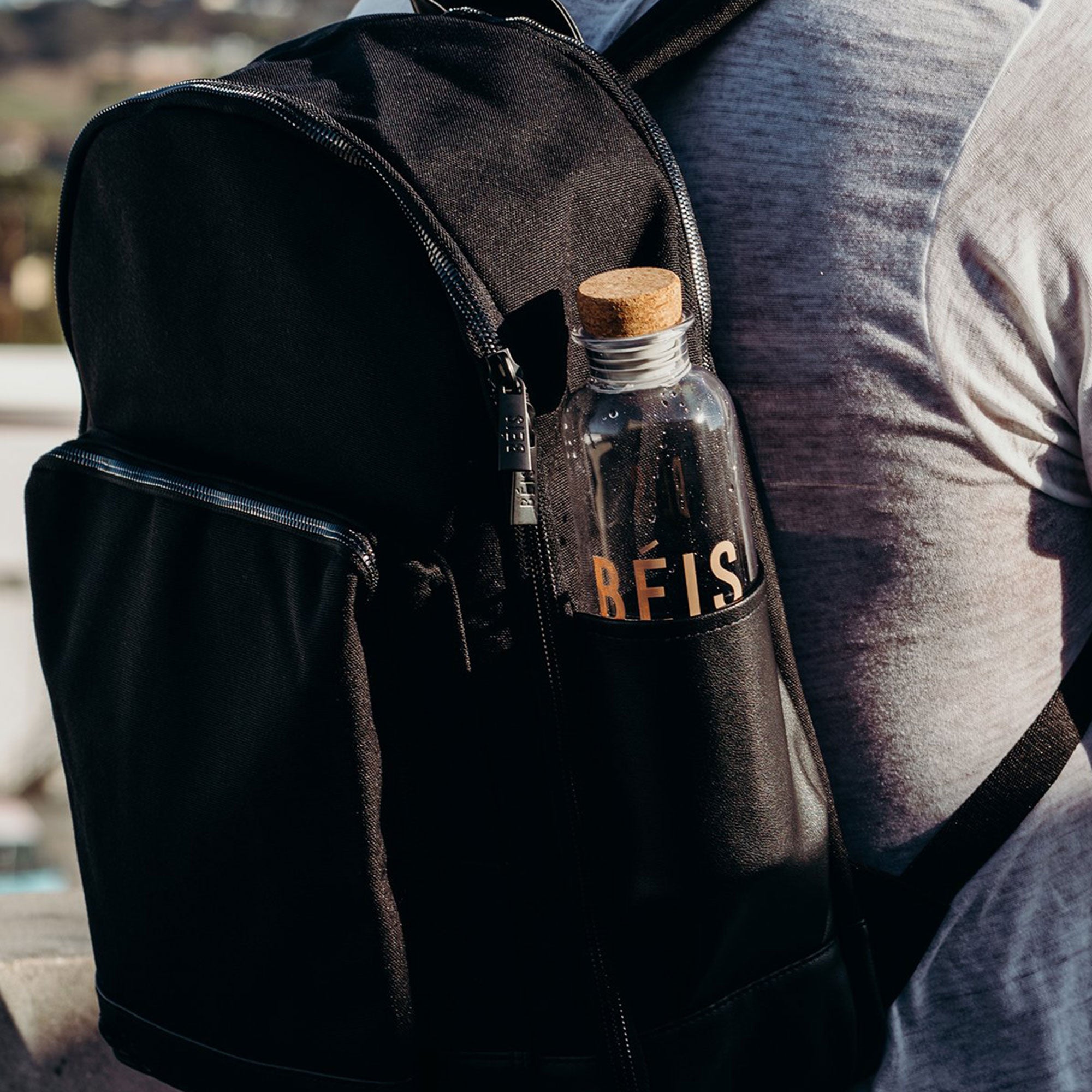 Bitis Backpack BÉIS 'All Black Backpack & Bookbag | BÉIS Travel UK