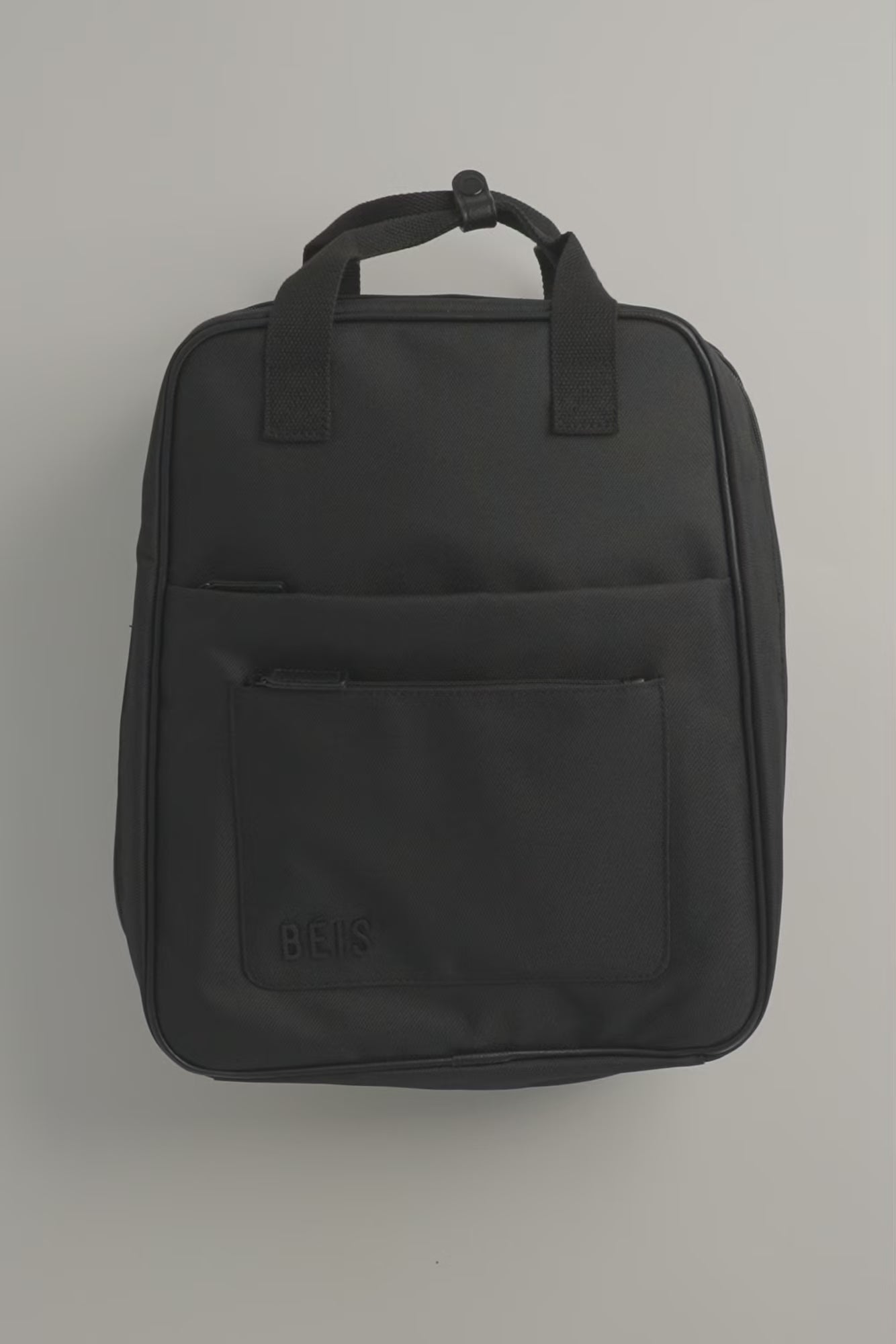BÉIS 'The Expandable Backpack' in Black - Laptop Backpack In