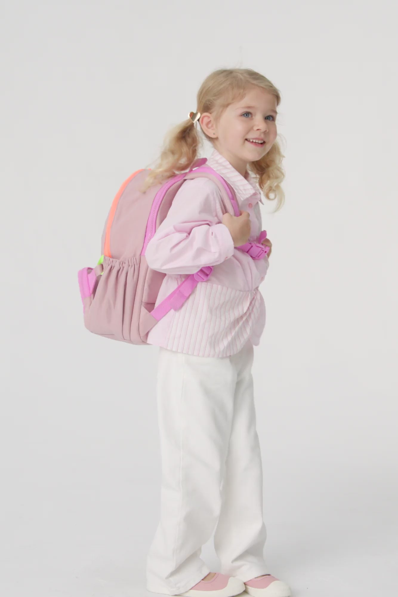 BEIS The Kids Backpack in Atlas Pink Best Travel Backpack For Kids in Pink