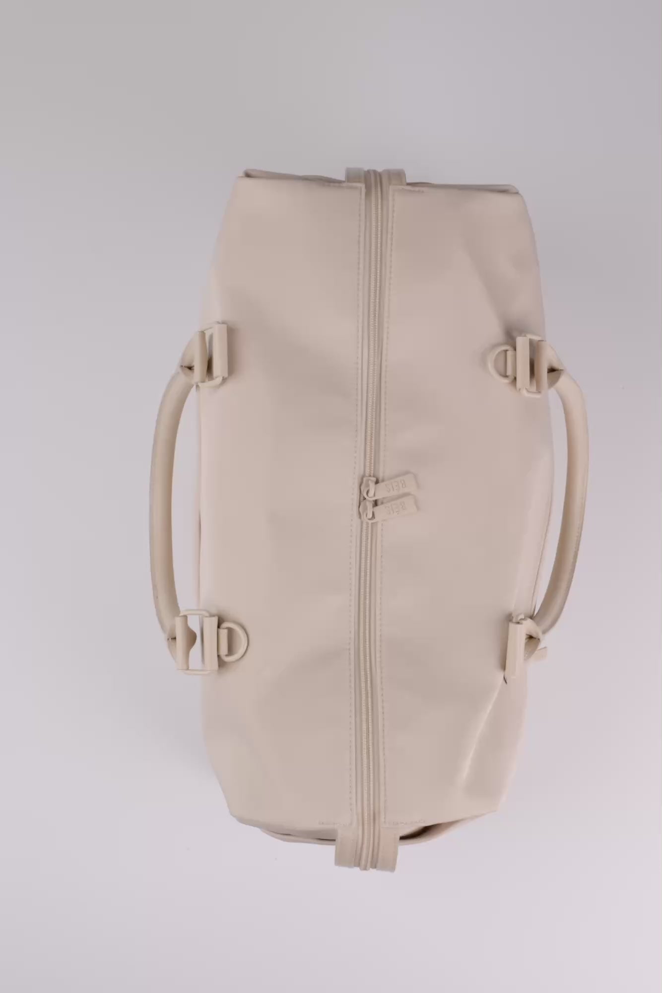 B is The Overnighter In Beige Beige Duffle Bag Overnight Bag