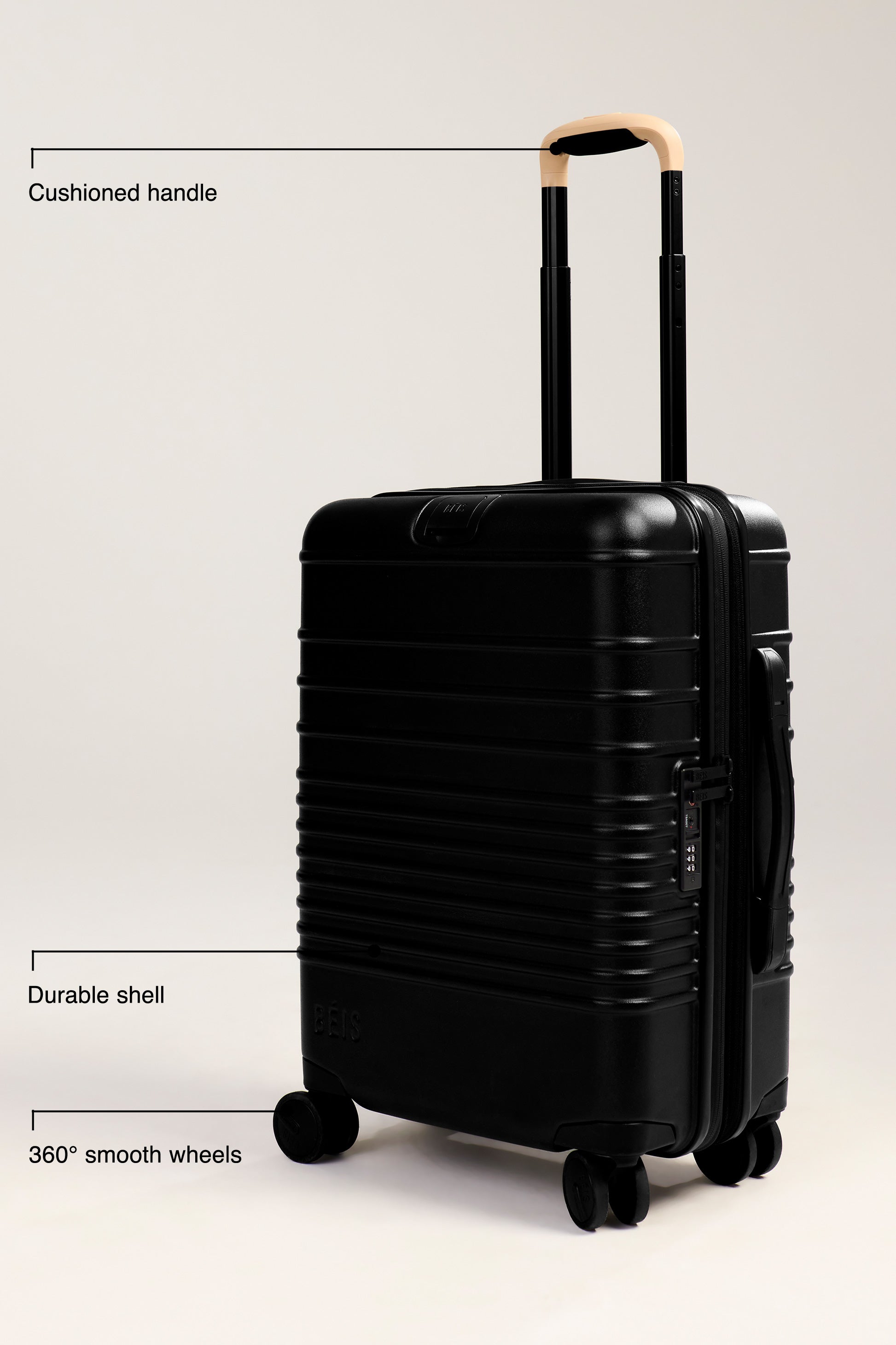 BEIS The Carry On Roller in Black 21 Carry On Rolling Luggage Suitcase