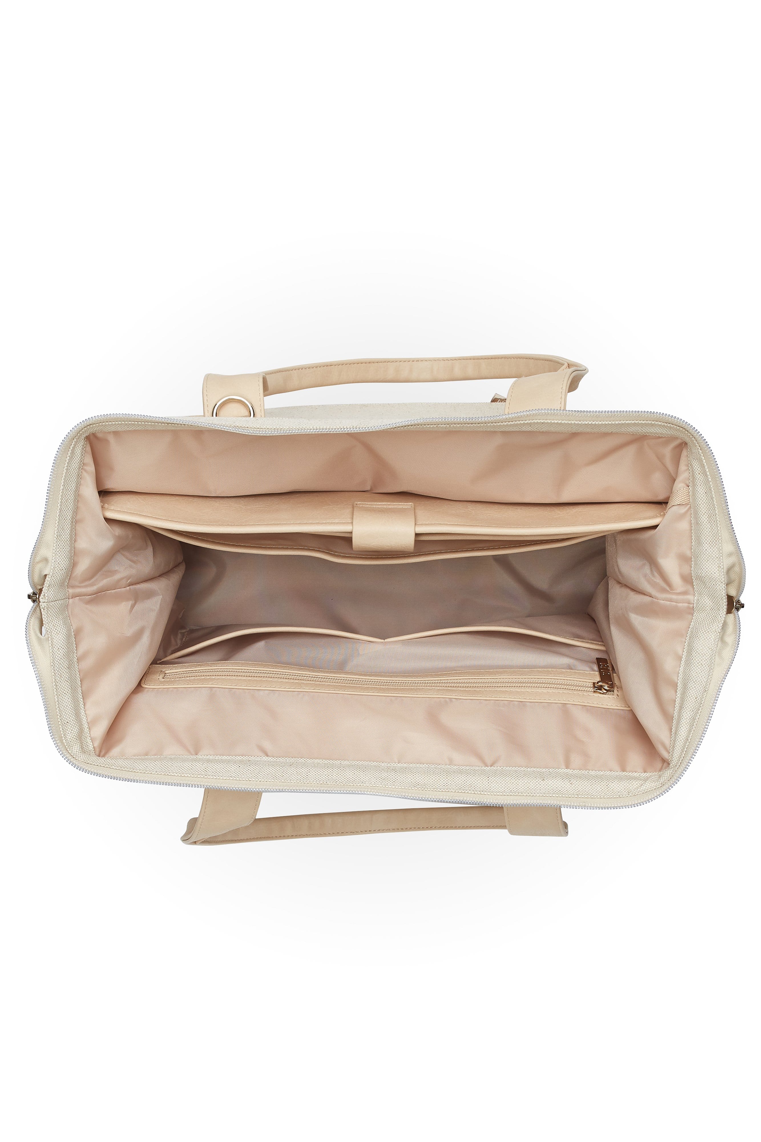 BEIS The Convertible Mini Weekender in Beige Mini Travel Weekender Bag