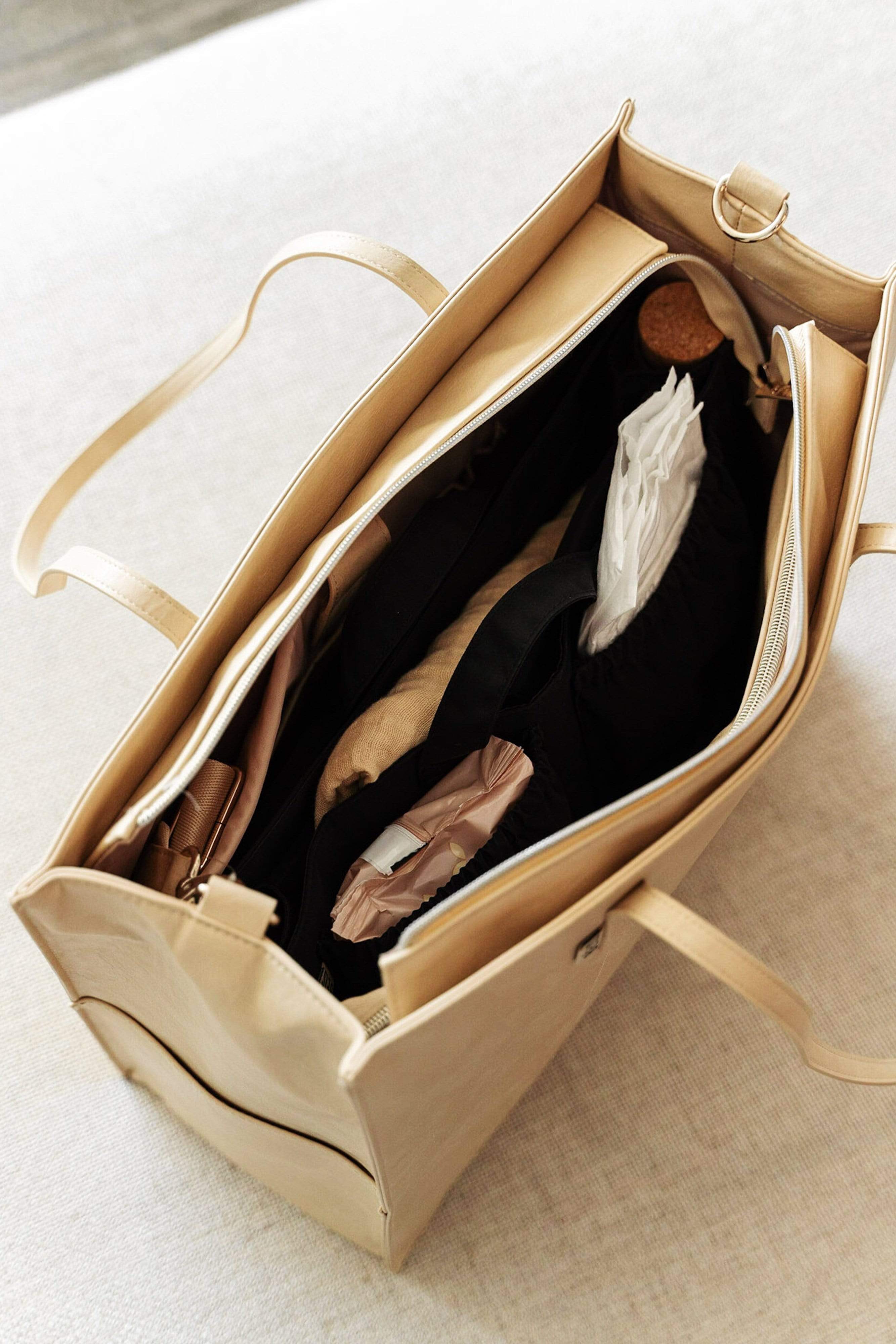 Leather best sale tote insert