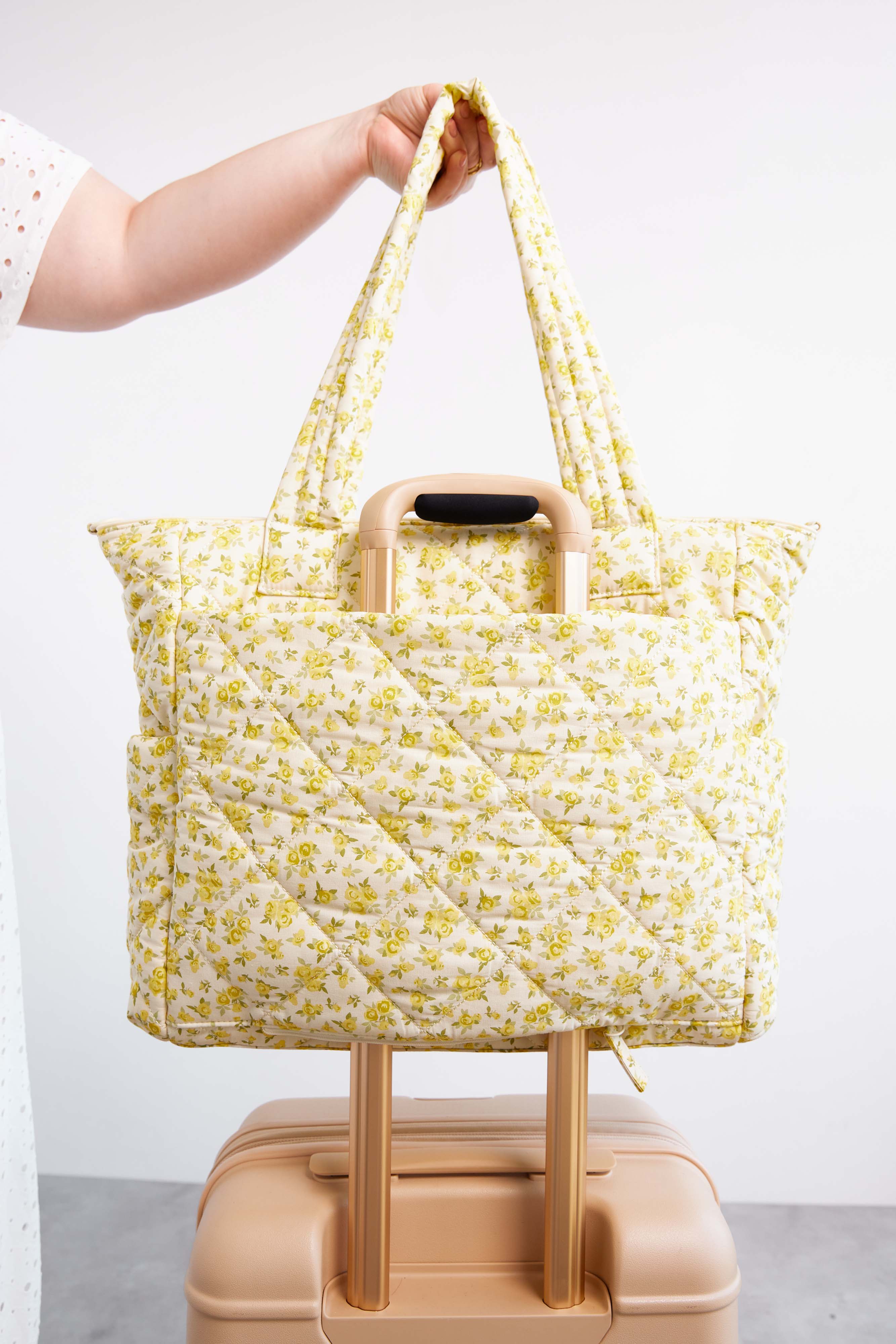 Yellow shop diaper bag