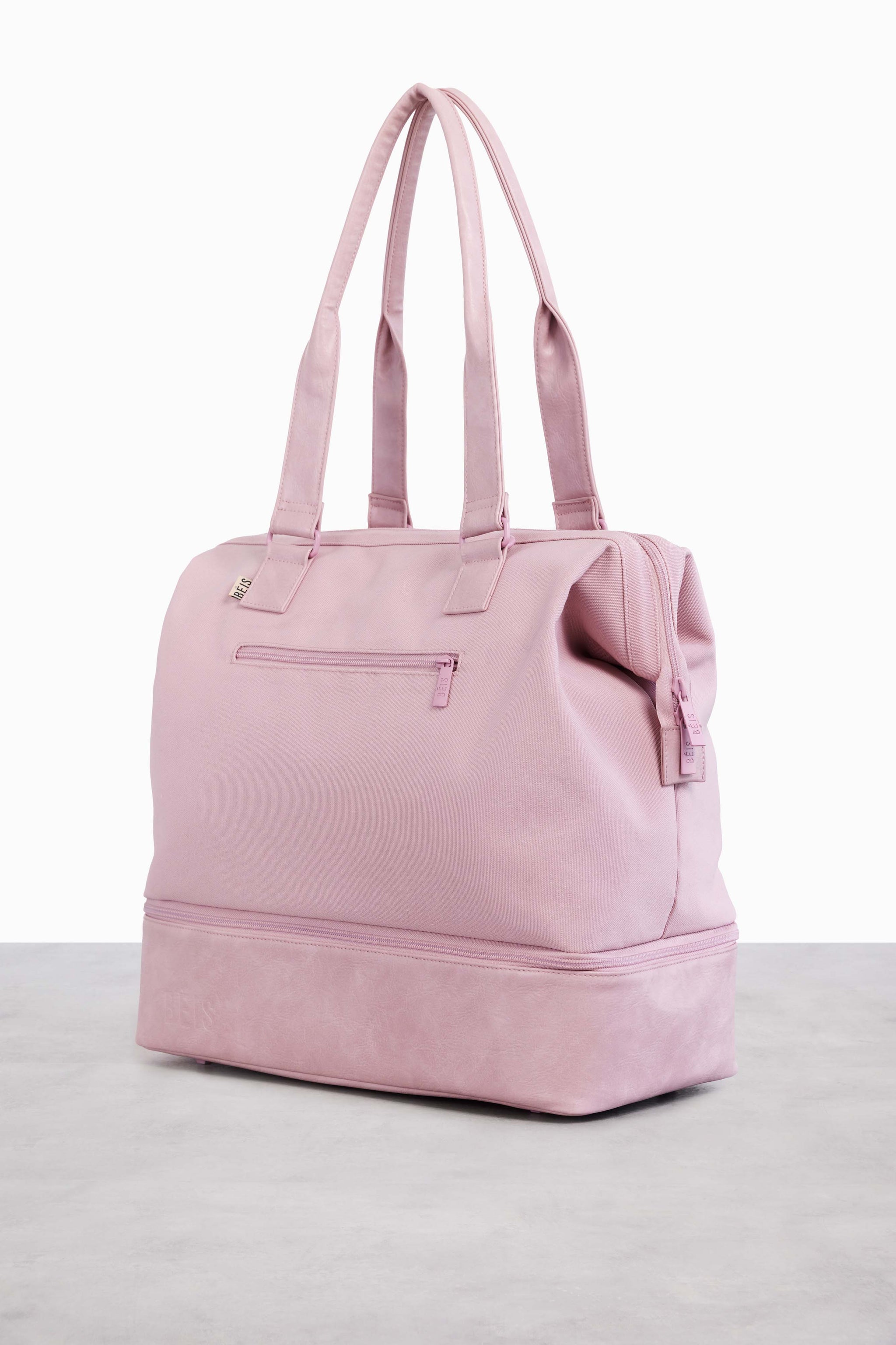 BÉIS 'The Mini Weekender in Atlas Pink - Pink Small Weekend Bag ...