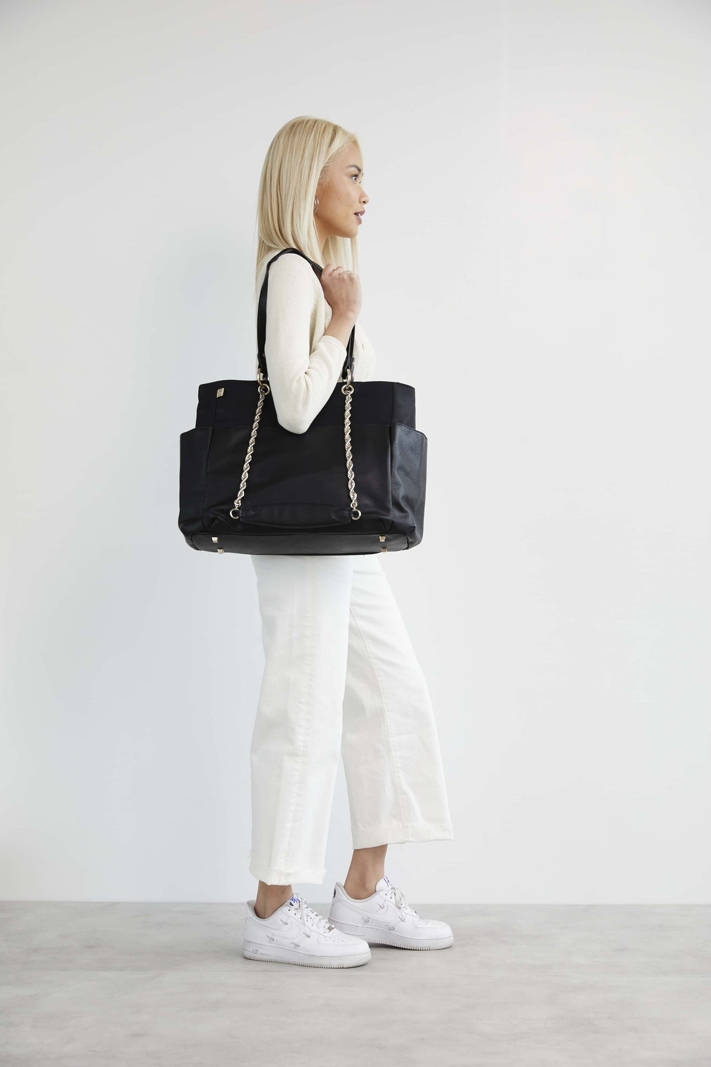 Diaper Bag Black Front Model