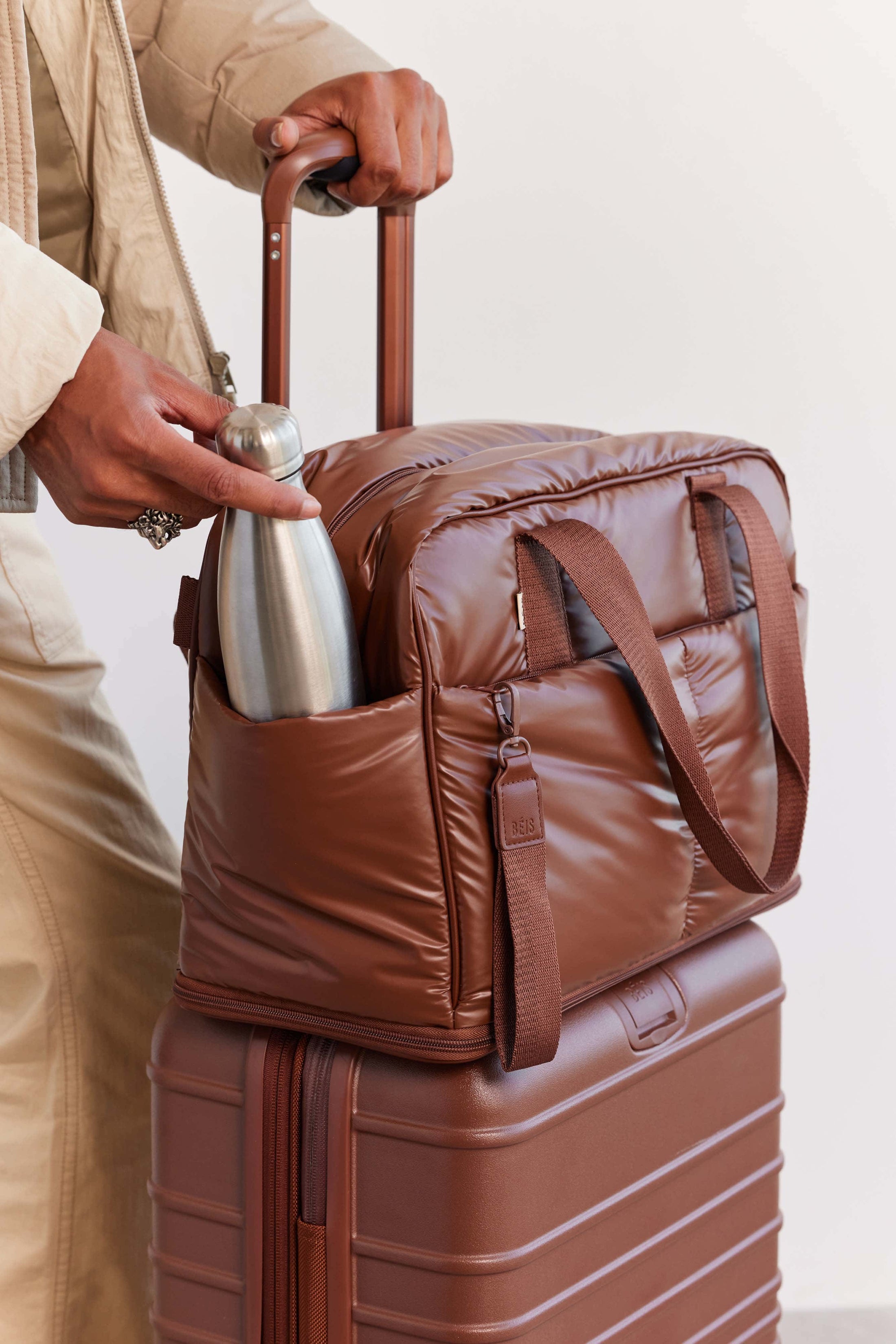BÉIS 'The Expandable Duffle Bag' in Maple BÉIS Travel UK