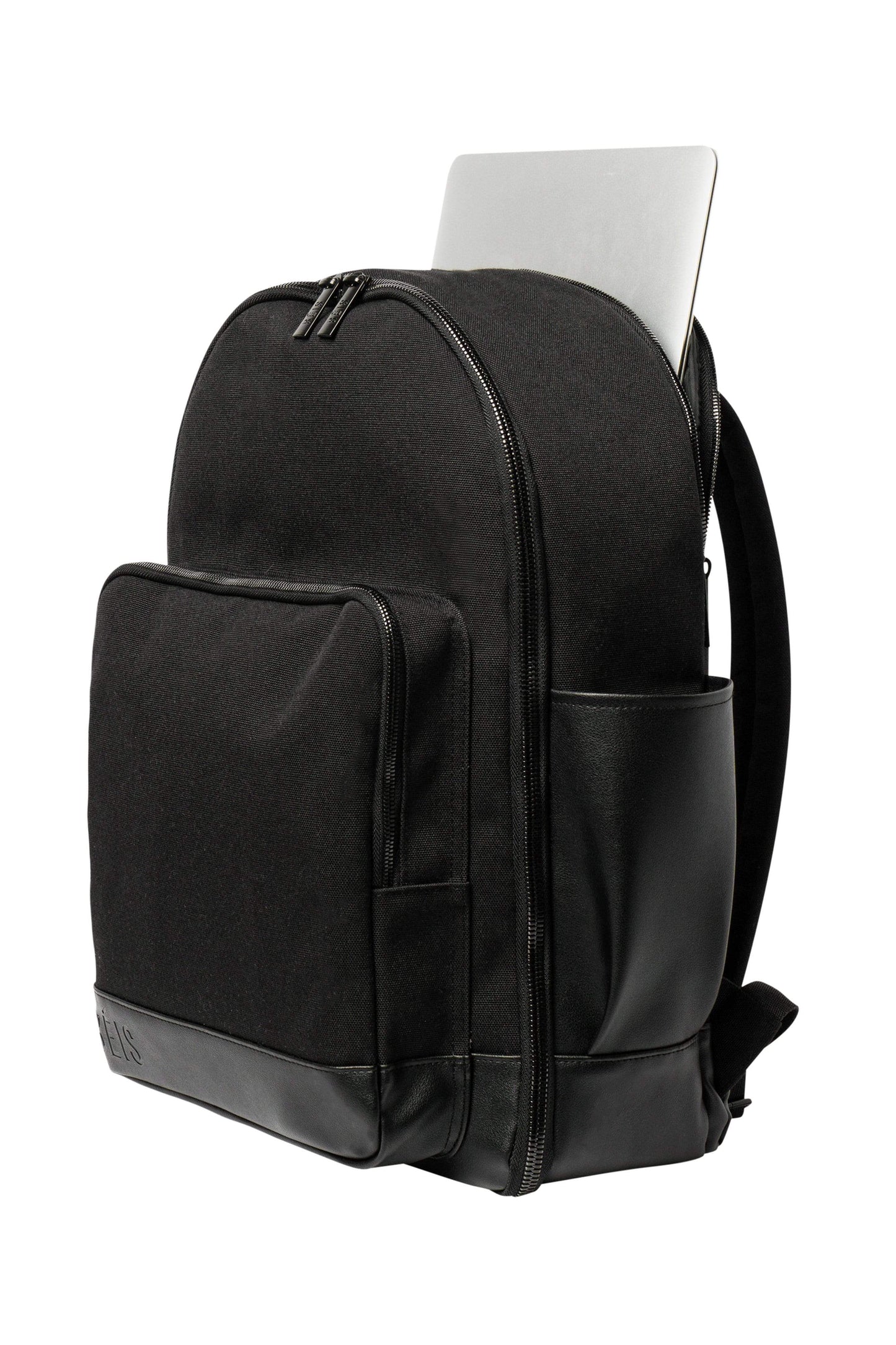 BEIS by Shay Mitchell | The Backpack in Black (Product Image - with Laptop)